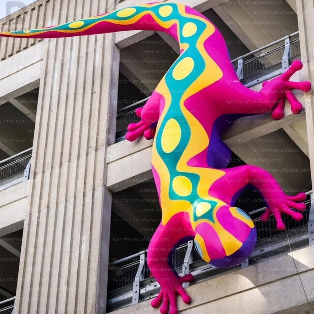 Giant LED Inflatable Lizard - Light Up Gecko Display
