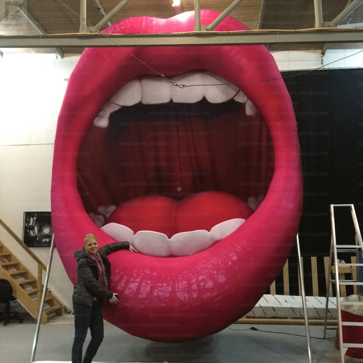 Giant Inflatable Lips Mouth Prop for Events and Displays