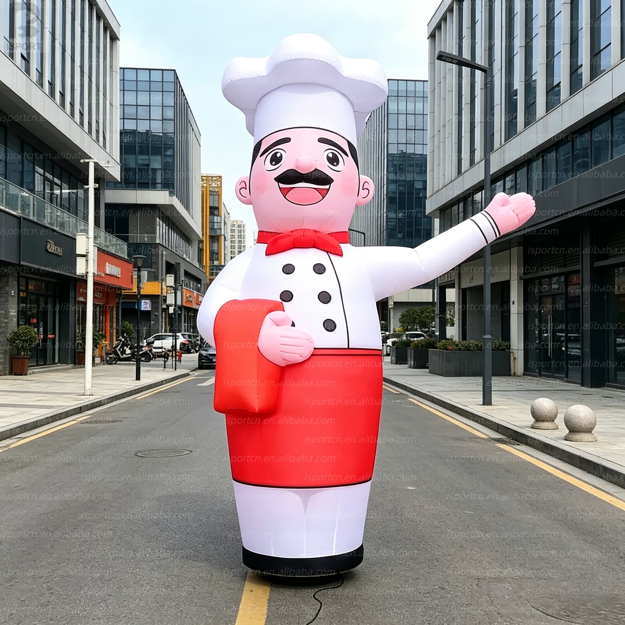 Giant Inflatable LED Waving Chef with Custom Logo