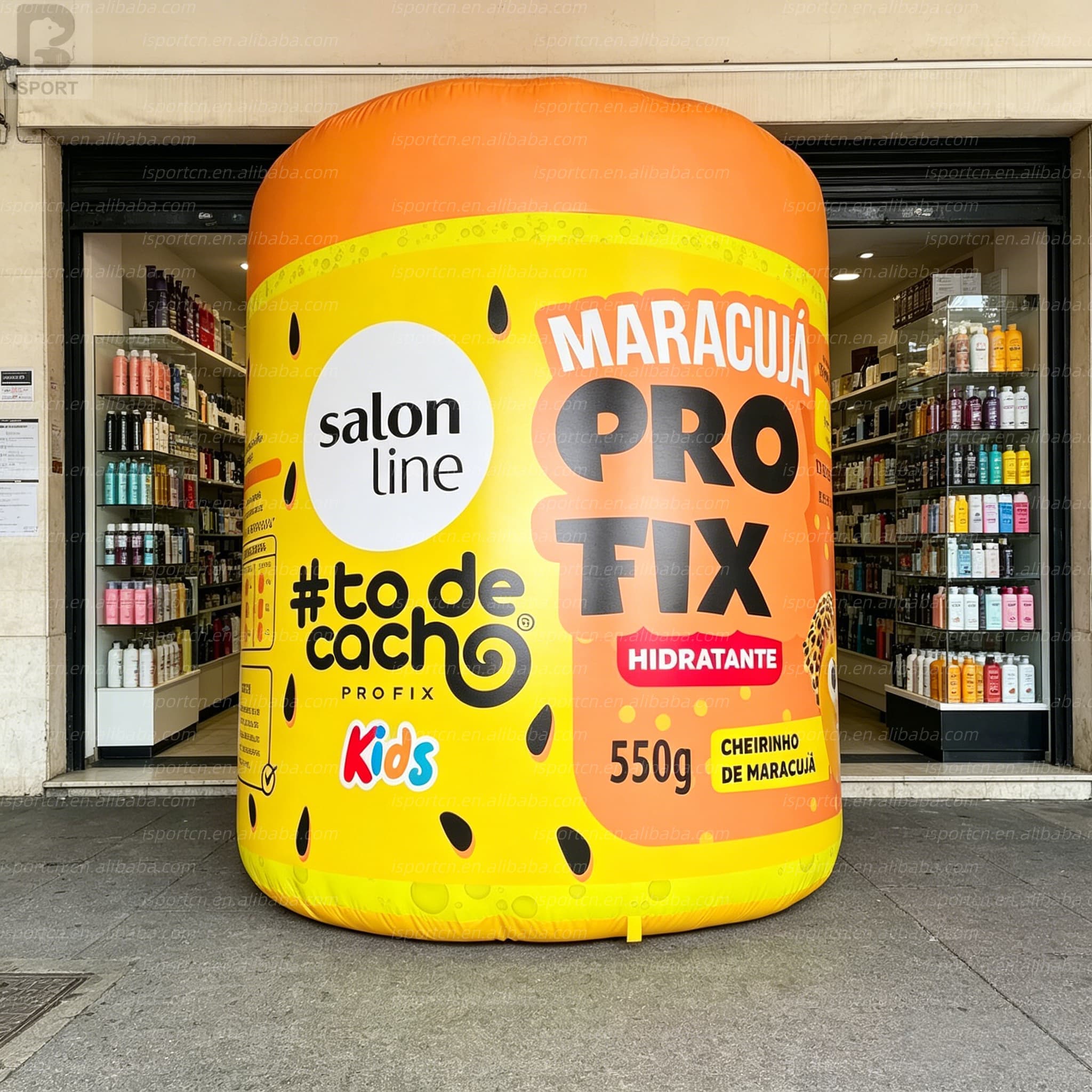 Giant Inflatable Hair Gel Jar with LED Lighting for Beauty Stores