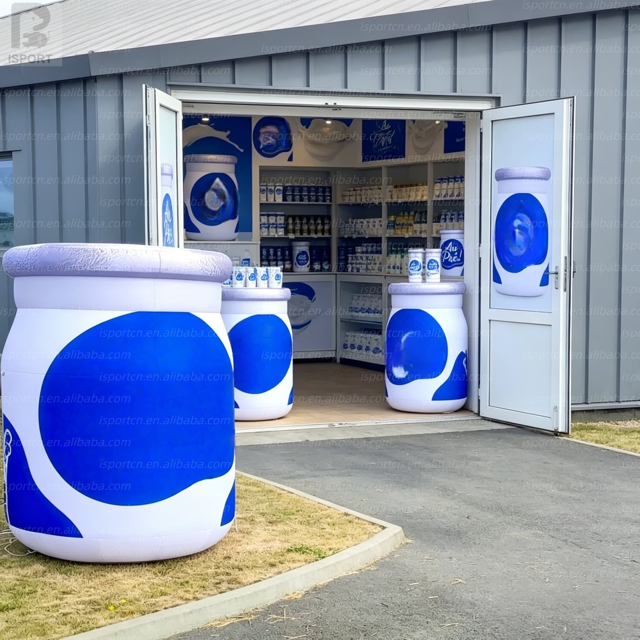 Custom Inflatable Yogurt Container with LED Lights