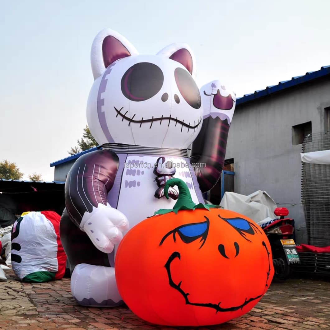 Halloween Inflatable Pumpkin with LED Lights - 9 Ft Tall