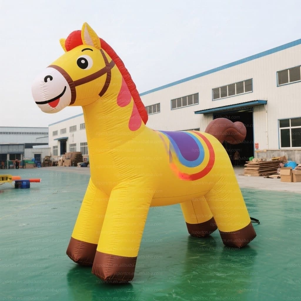 Giant Inflatable Chinese New Year Horse Red Festive Decor