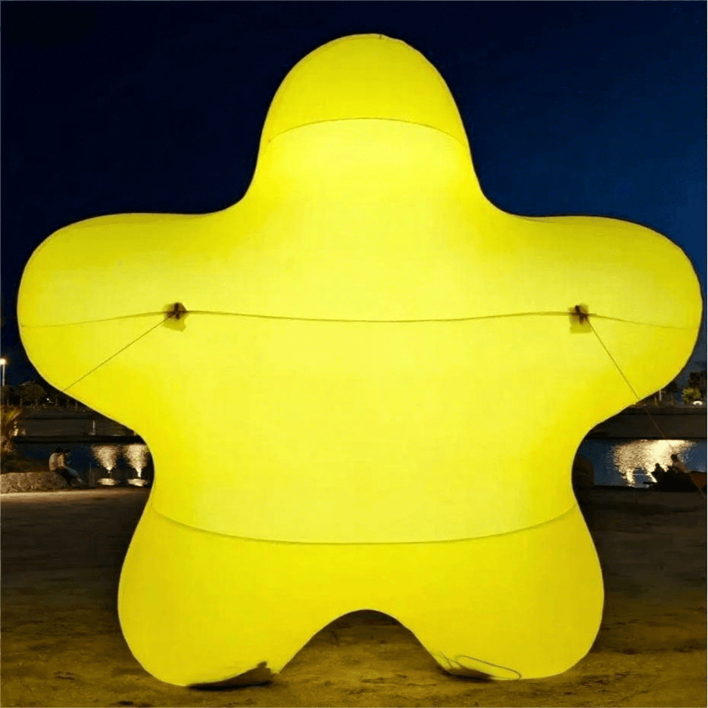 Custom LED Inflatable Star with Built-In Lighting