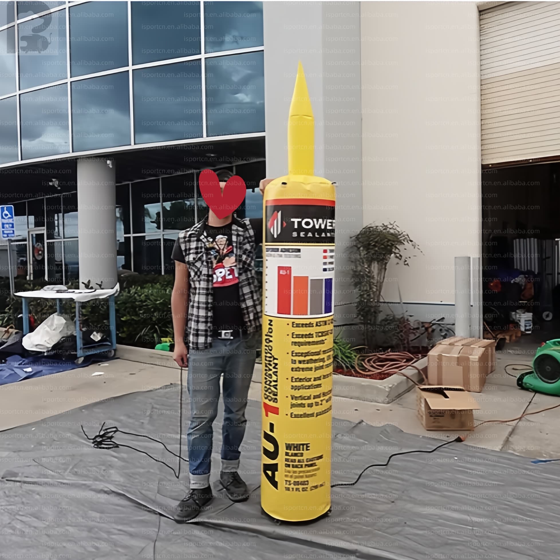 Giant Inflatable Sealant Tube with LED Lights