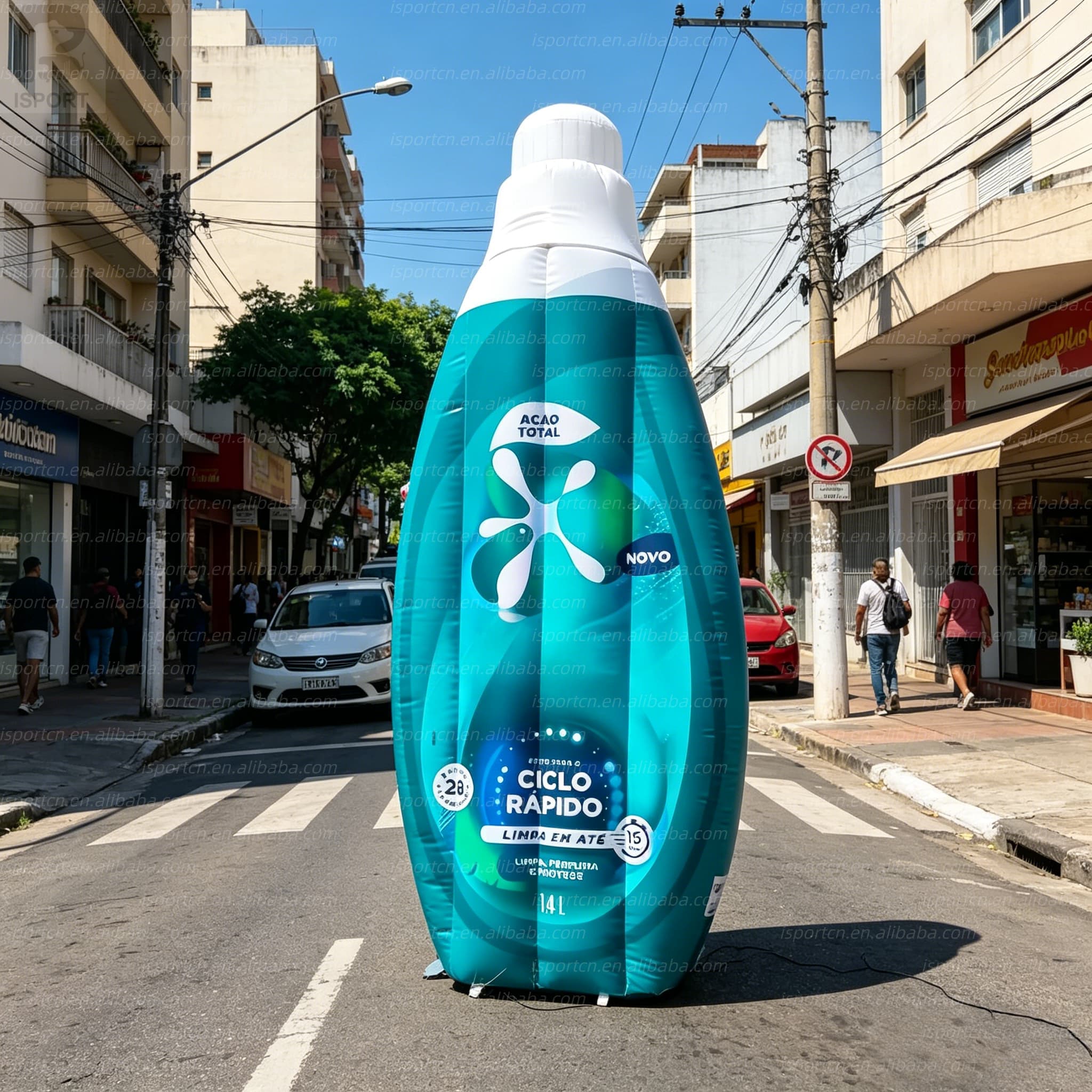 Giant Inflatable Laundry Detergent Bottle Advertising Mascot