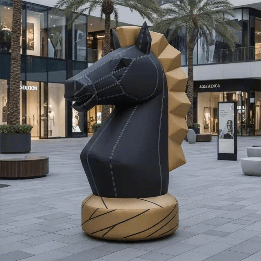 Inflatable Chess Knight Sculpture for Outdoor Advertising