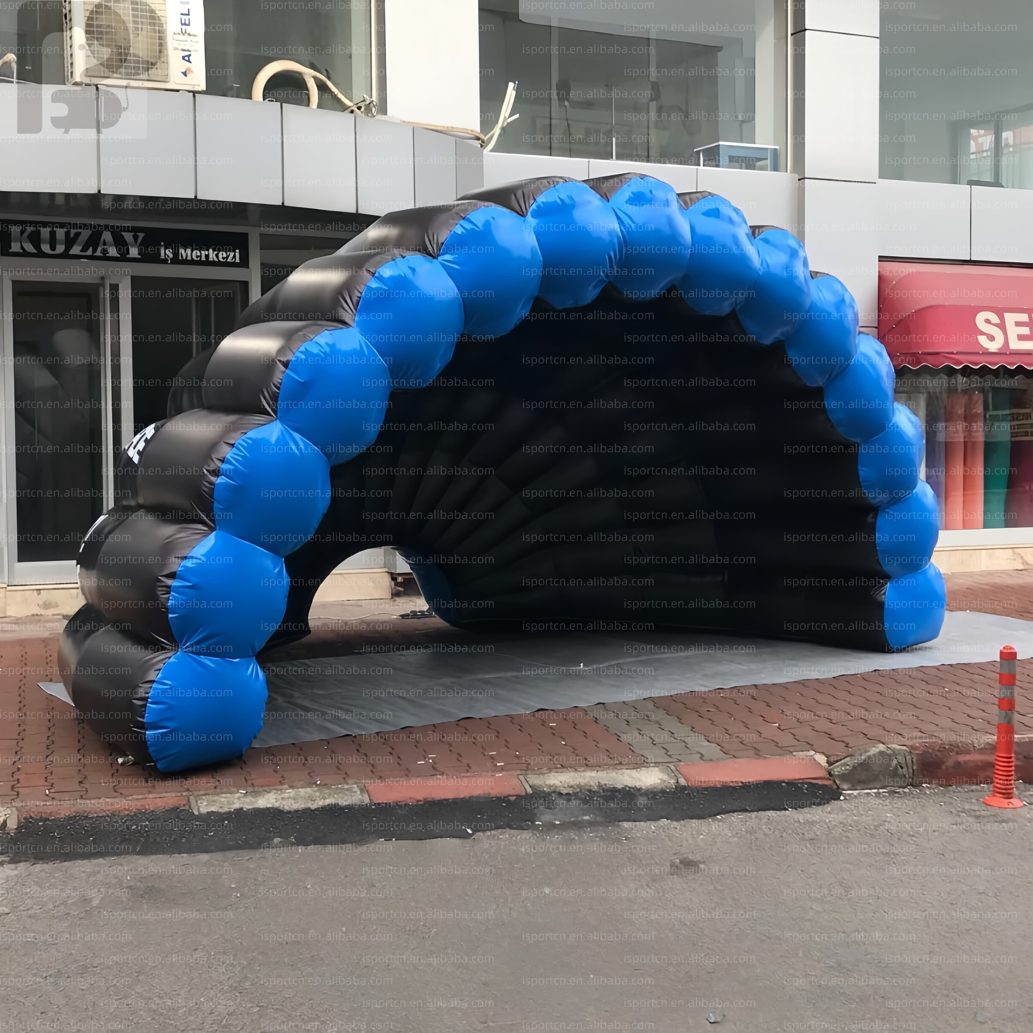 Custom Ribbed Inflatable Dome Event Tunnel