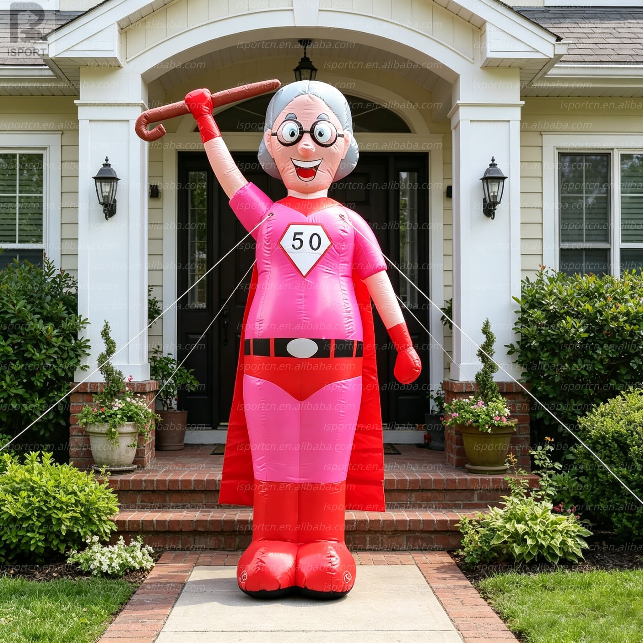 Giant Inflatable LED Super Granny Character