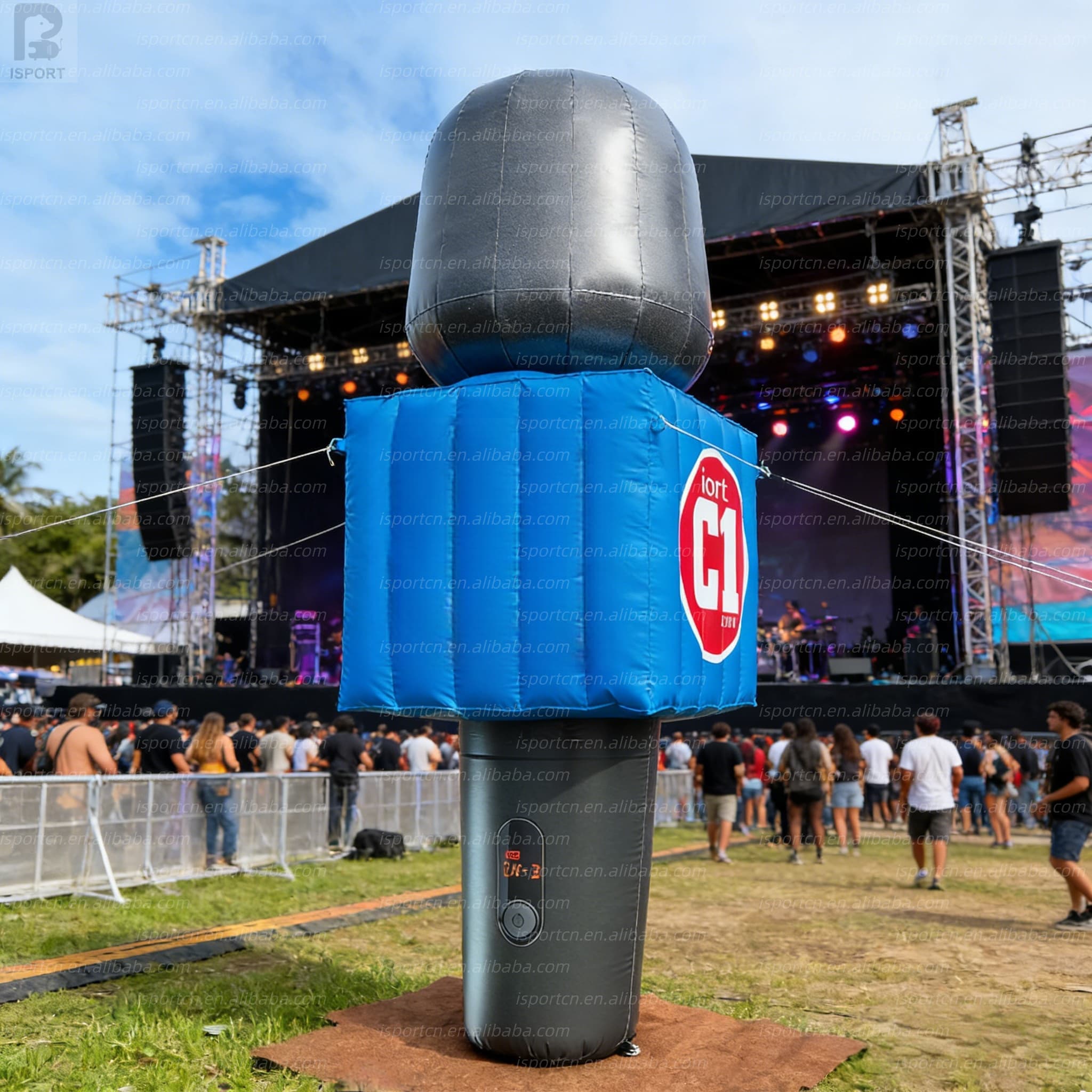 Giant LED Inflatable Microphone – Custom Logo Music Prop
