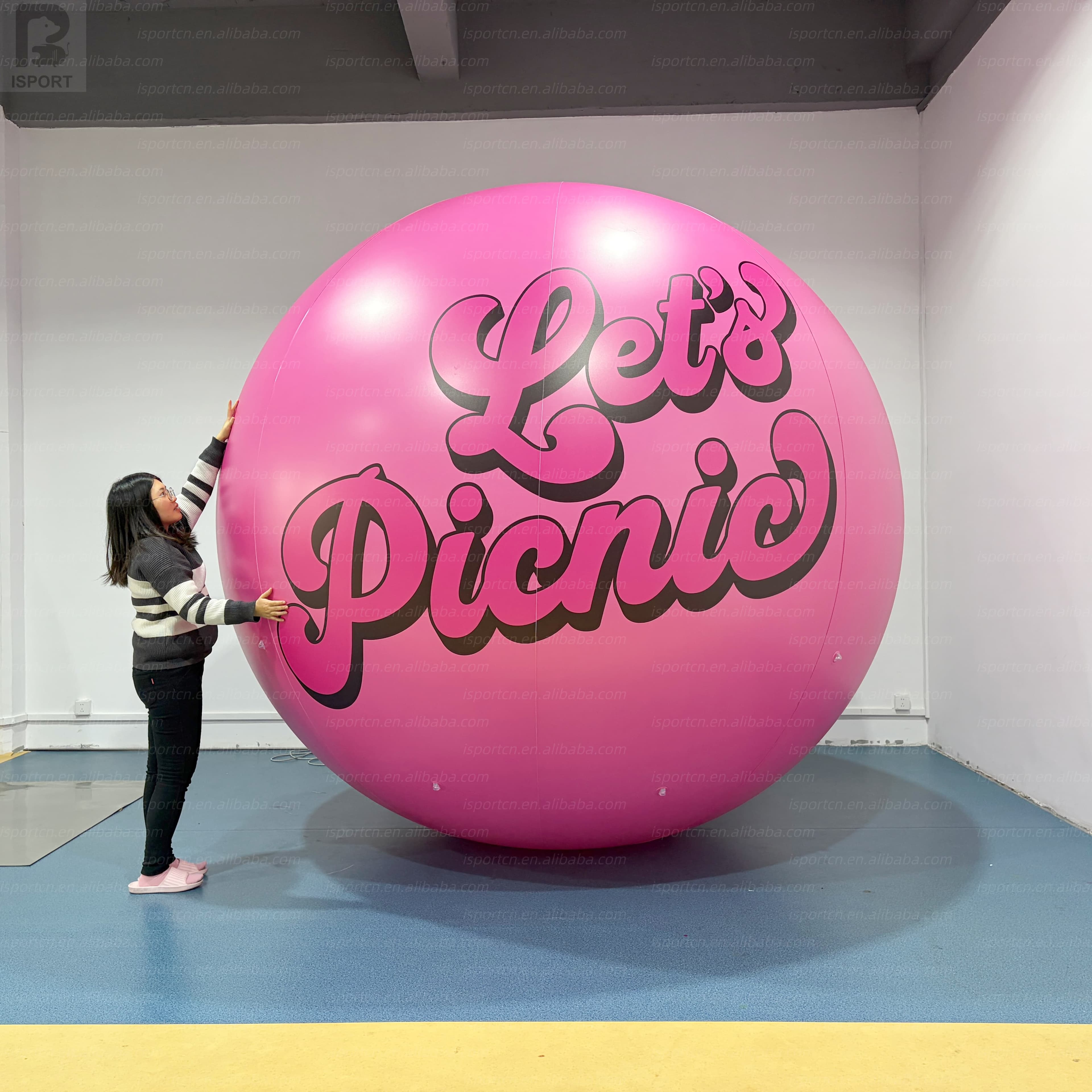 Custom Logo Giant Pink Helium Inflatable Advertising Sphere