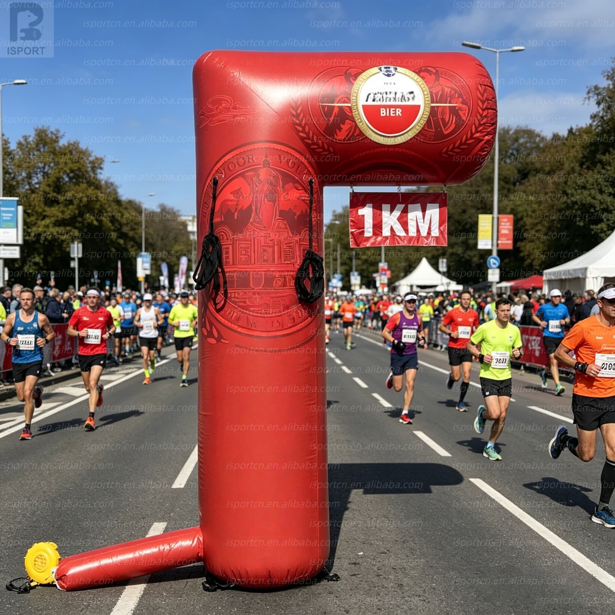 Giant Inflatable L-Shaped Arch for Race Events and Brand Activations