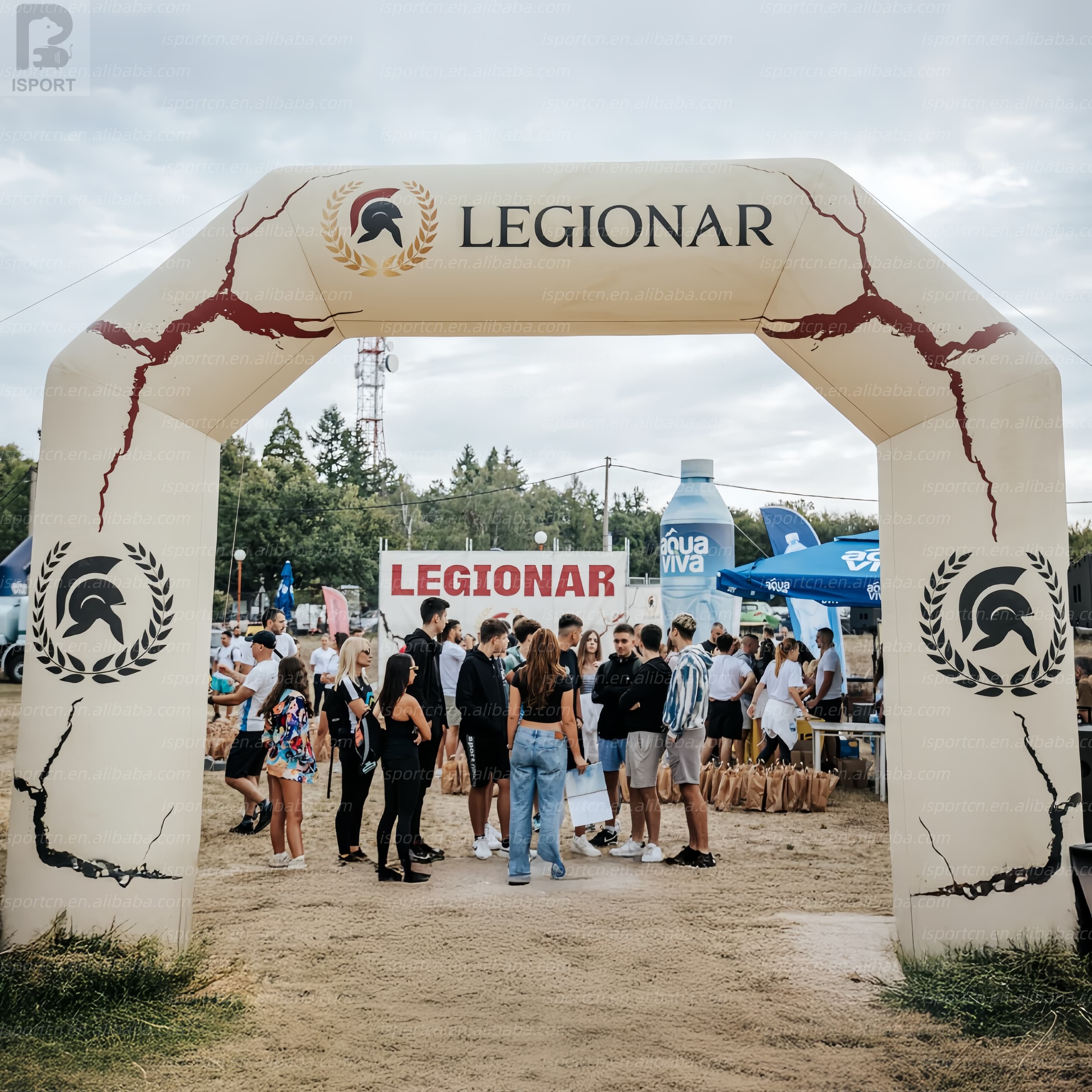 Custom Inflatable Marathon Arch with Built-In Fan