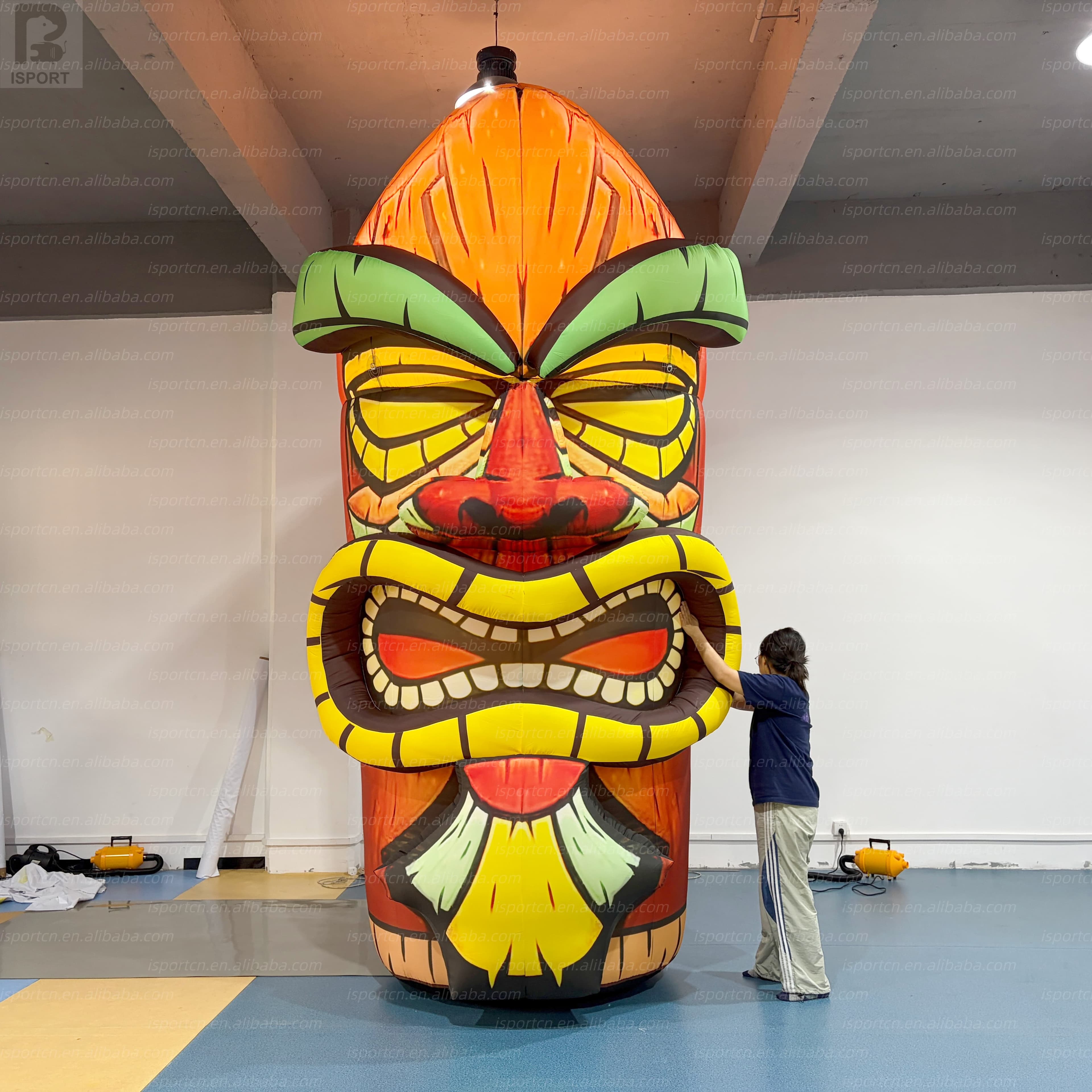 Custom Giant Inflatable Tiki Totem with LED Lights