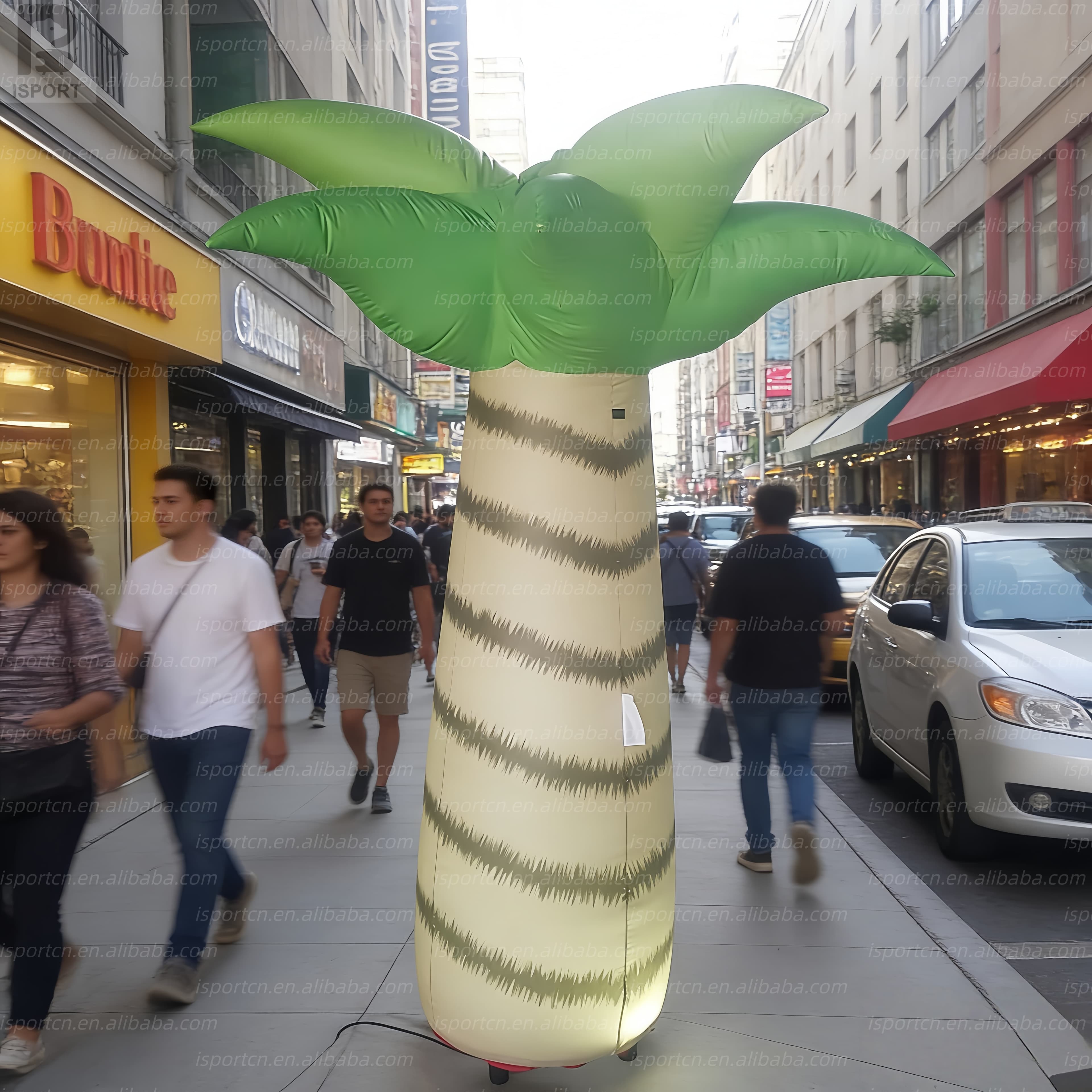 Giant Inflatable Coconut Tree with LED Lights – Custom Tropical Palm Decor