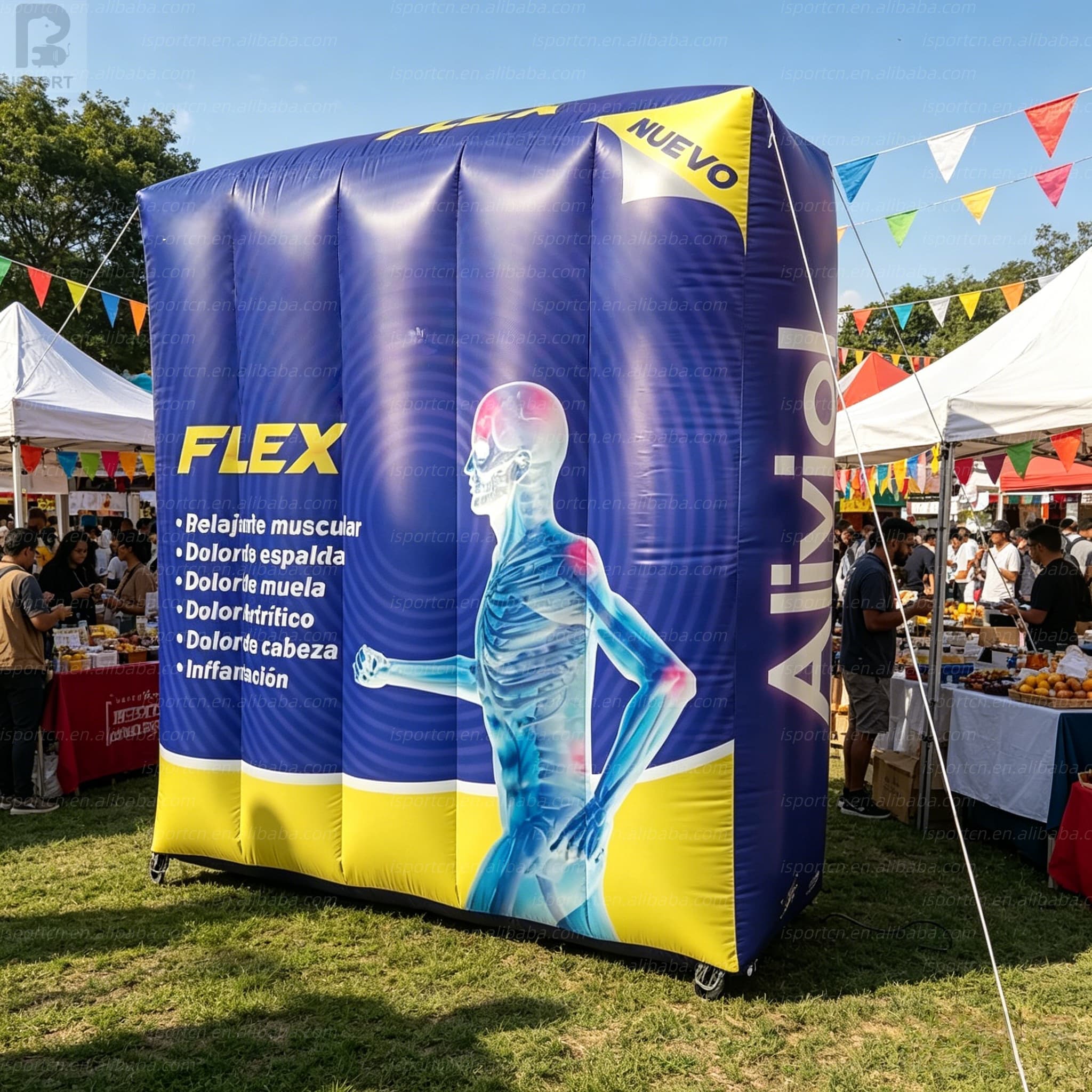 Giant Inflatable Medical Box with LED Lights for Pharmacy Advertising