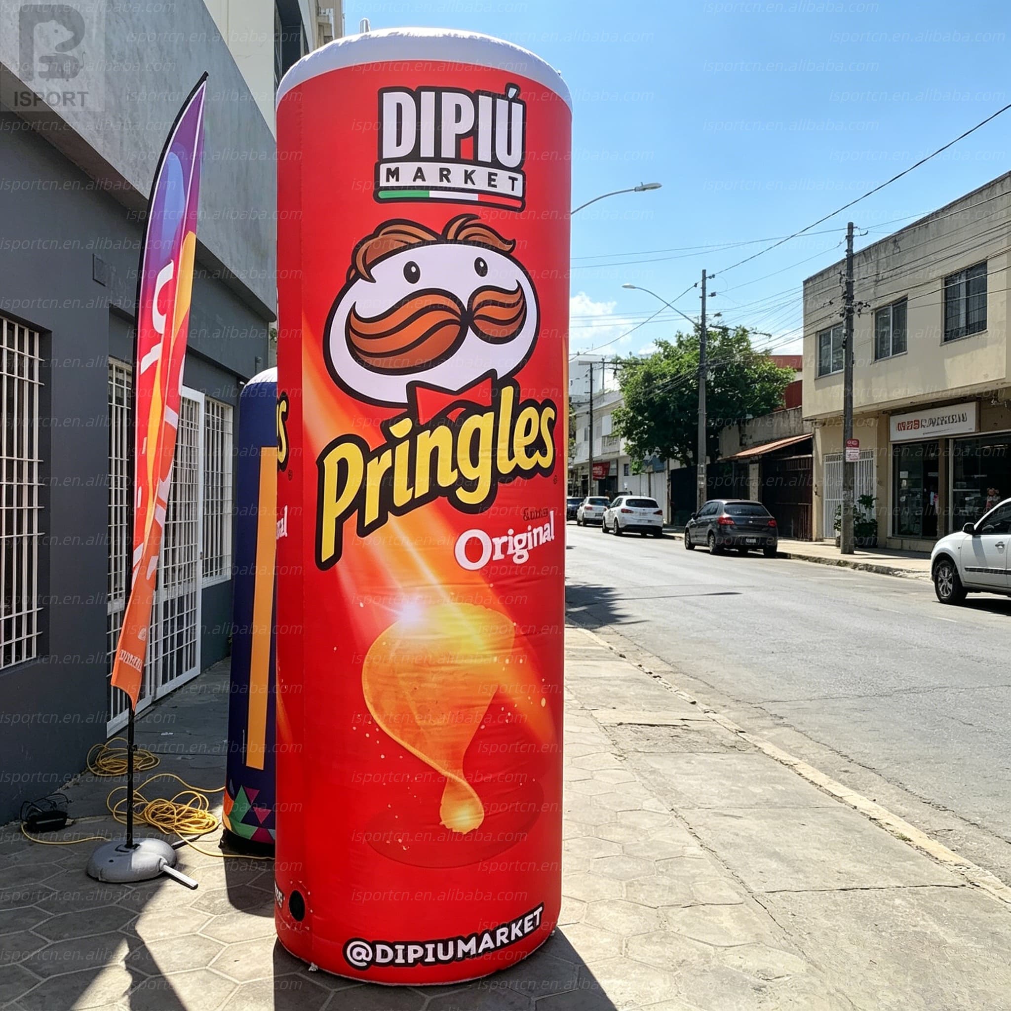 Giant Inflatable Chip Can with LED Lights – Custom Food Replica