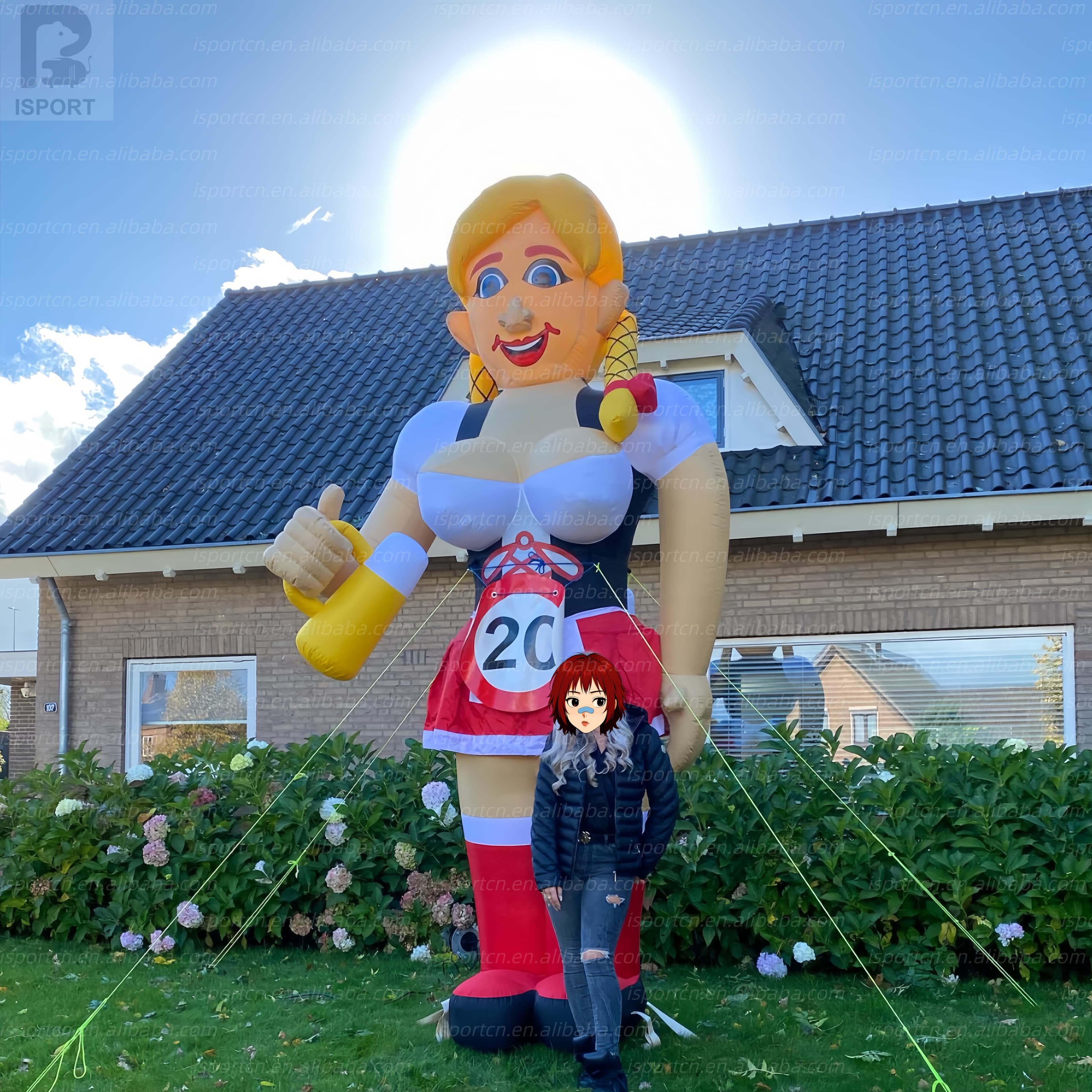 Giant Inflatable Oktoberfest Beer Girl Mascot