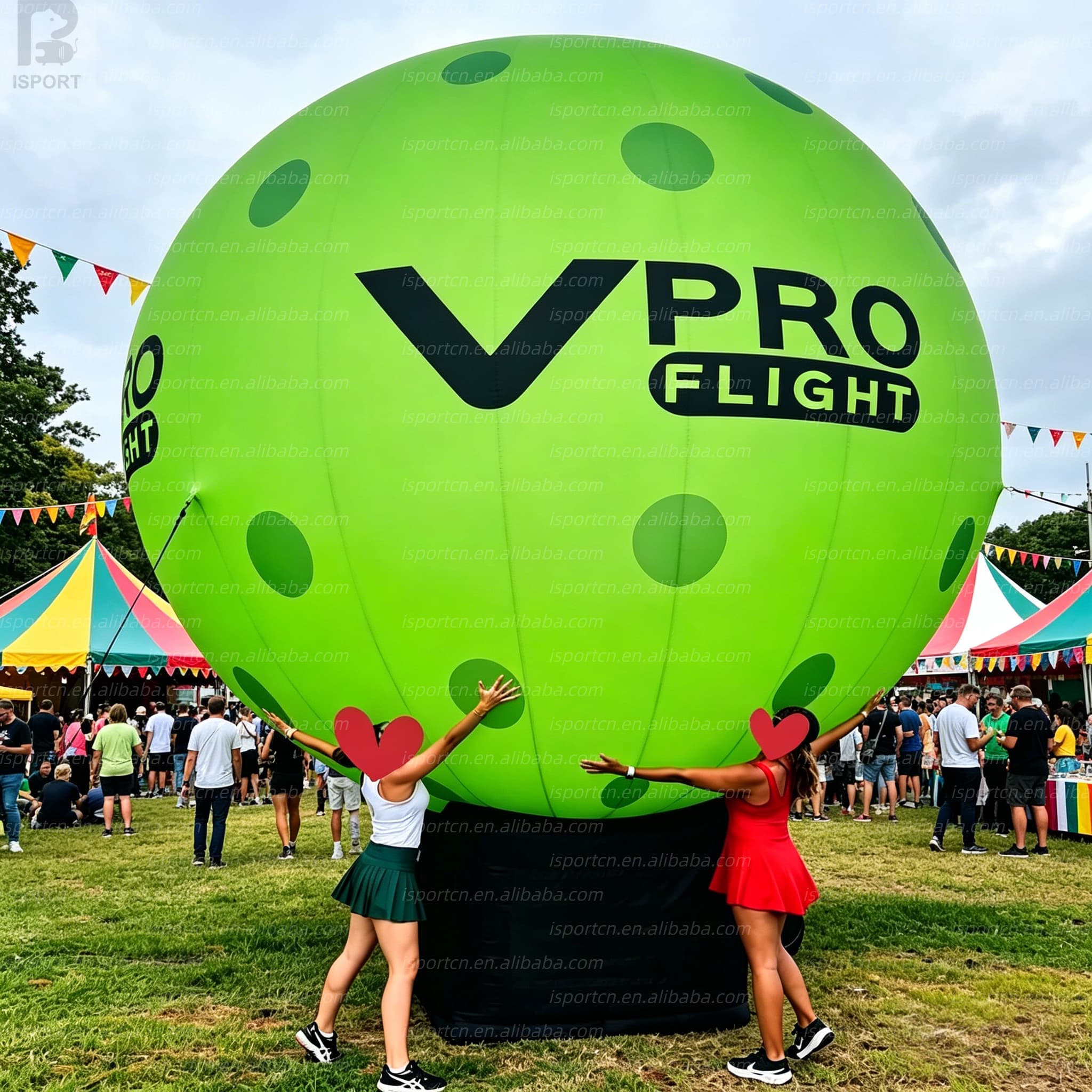 Custom Inflatable Pickleball with Stable Base for Events