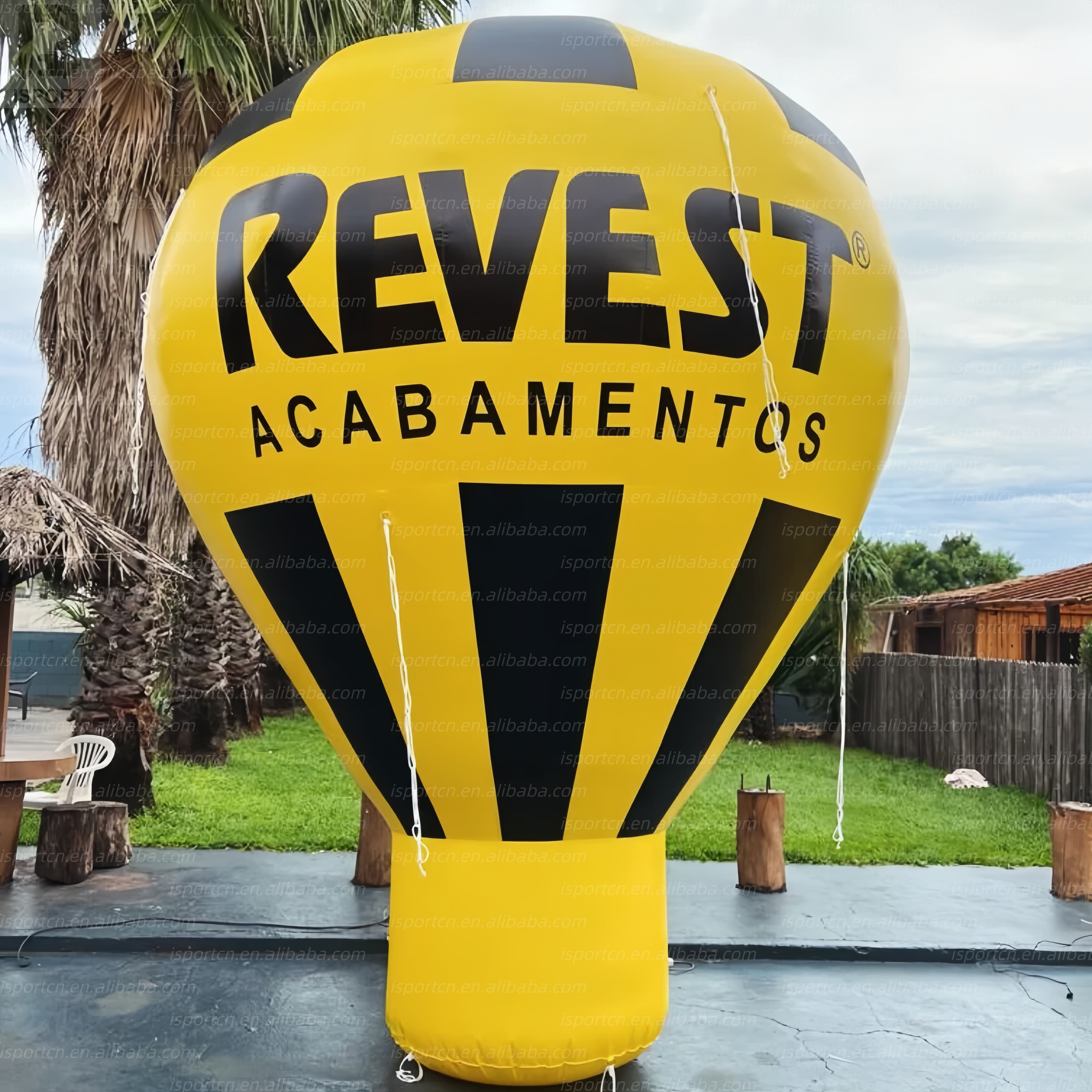 Giant Inflatable Hot Air Balloon with LED Lights for Advertising