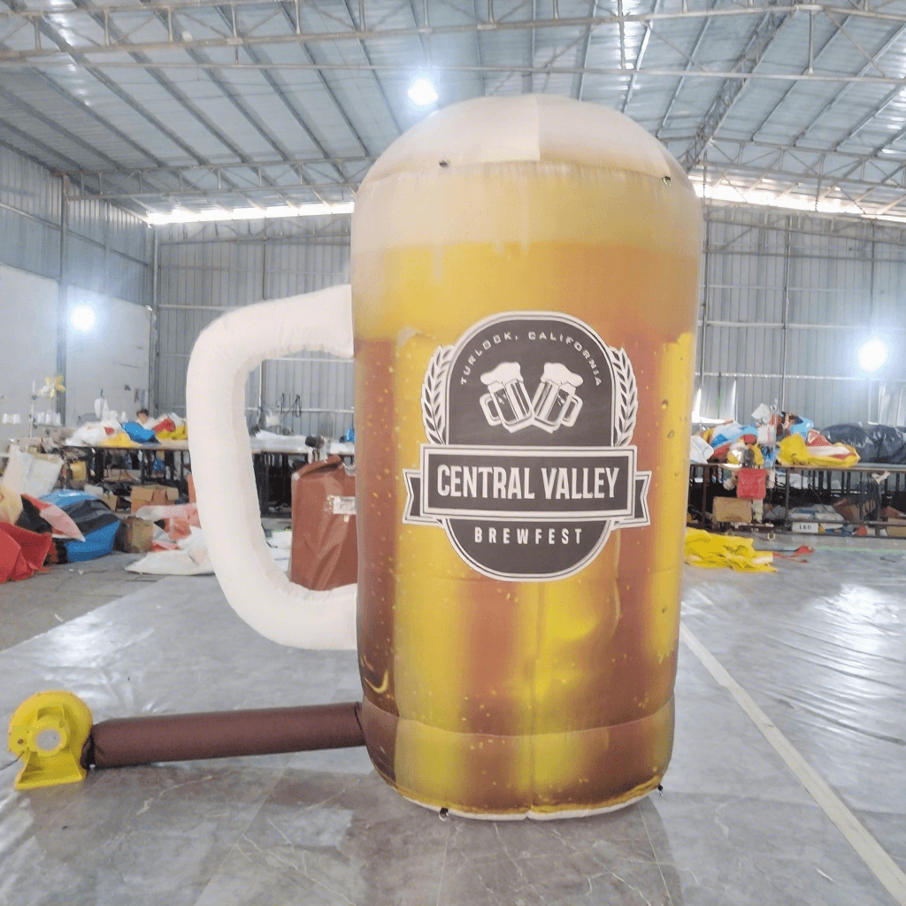 Giant Inflatable Beer Glass with LED Lighting
