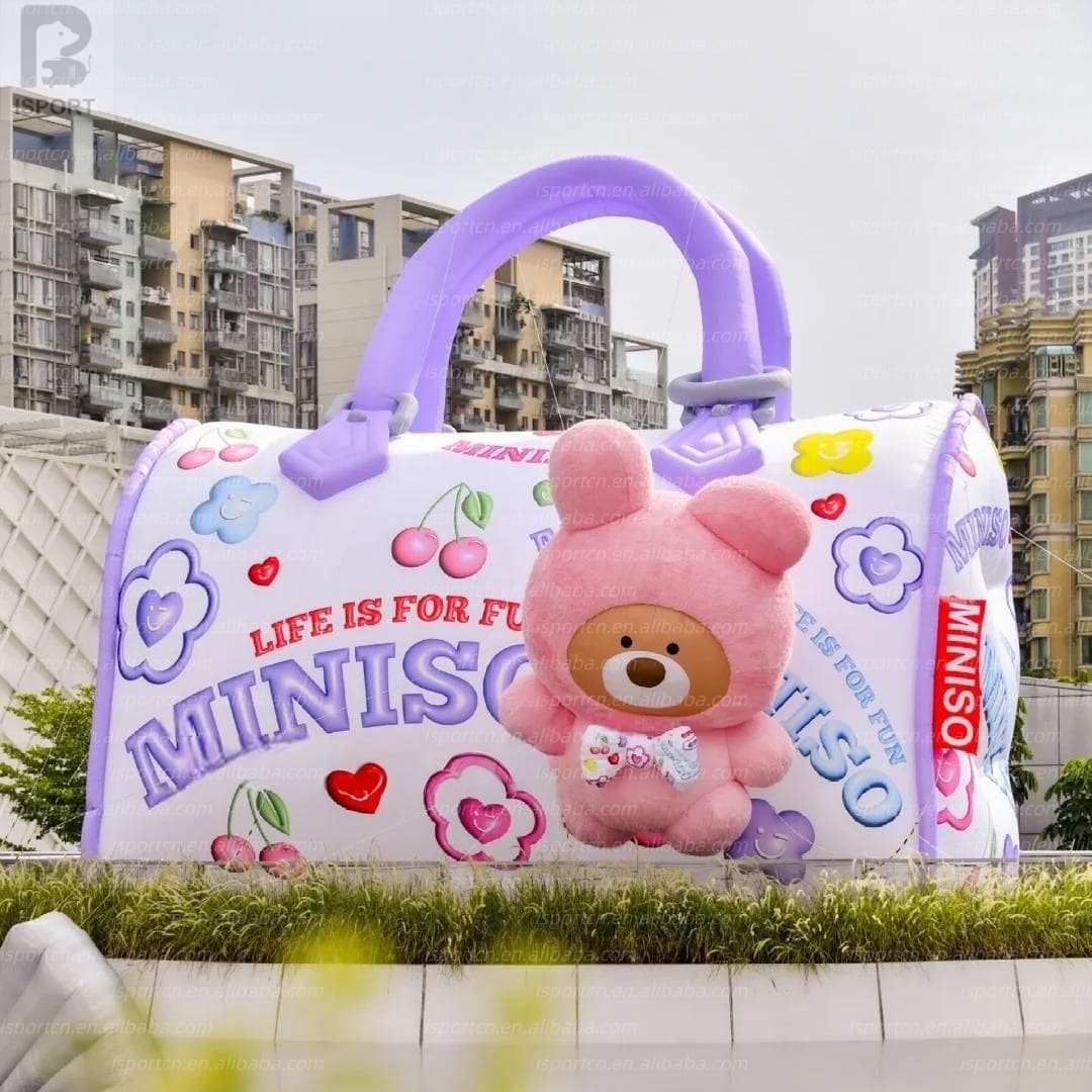 Custom Giant Inflatable Handbag with LED Lights for Events