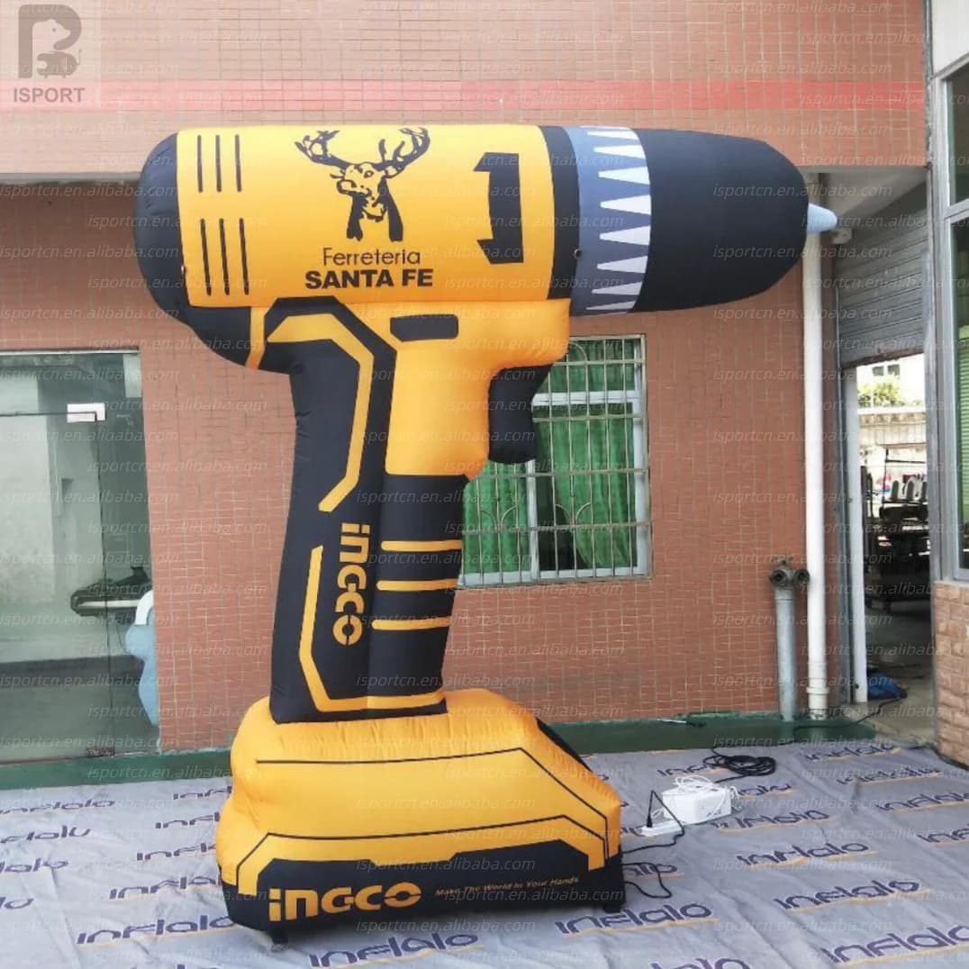 Giant Inflatable Power Drill with Tool Box - Custom Advertising Prop