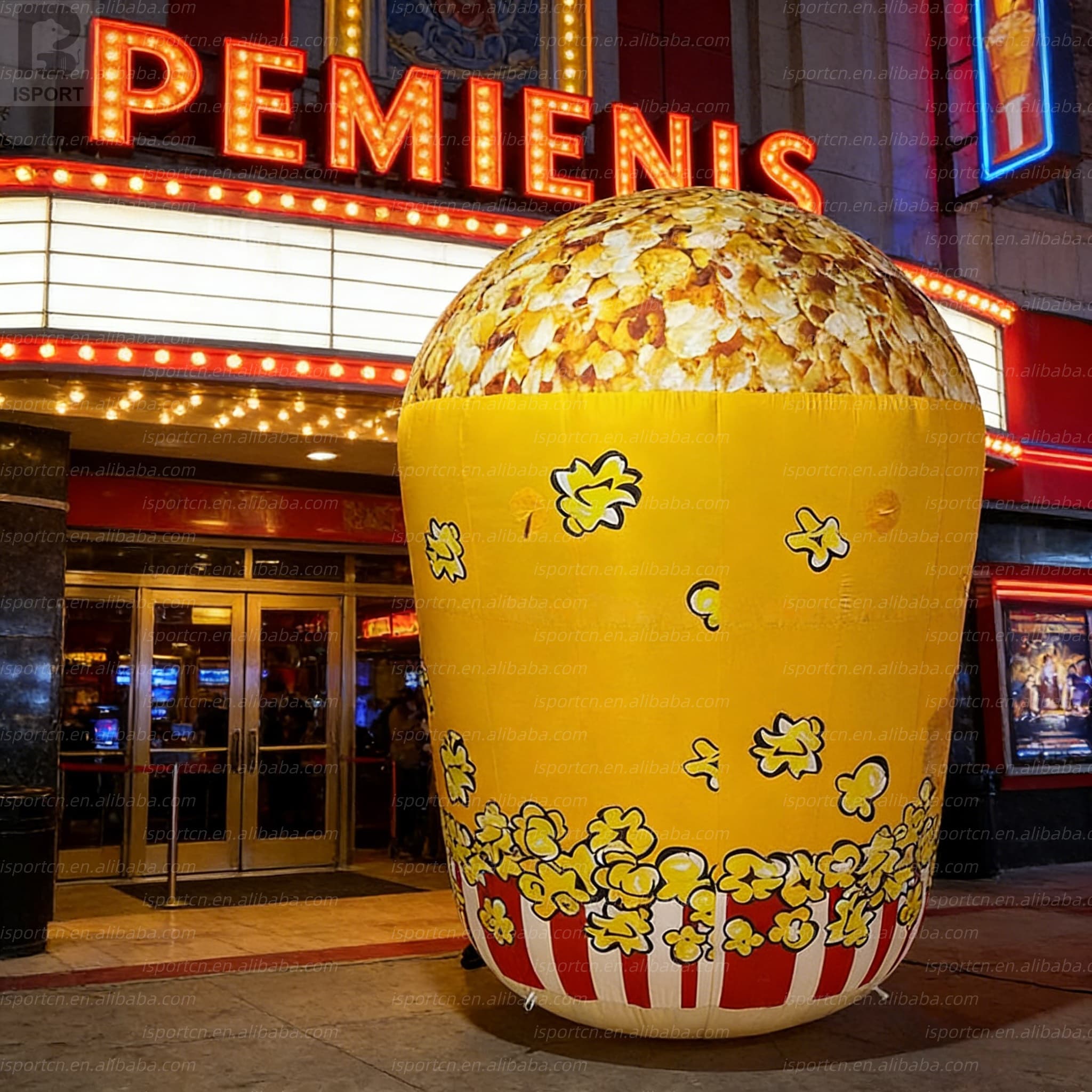 Giant LED Inflatable Popcorn Bucket for Cinema and Event Displays