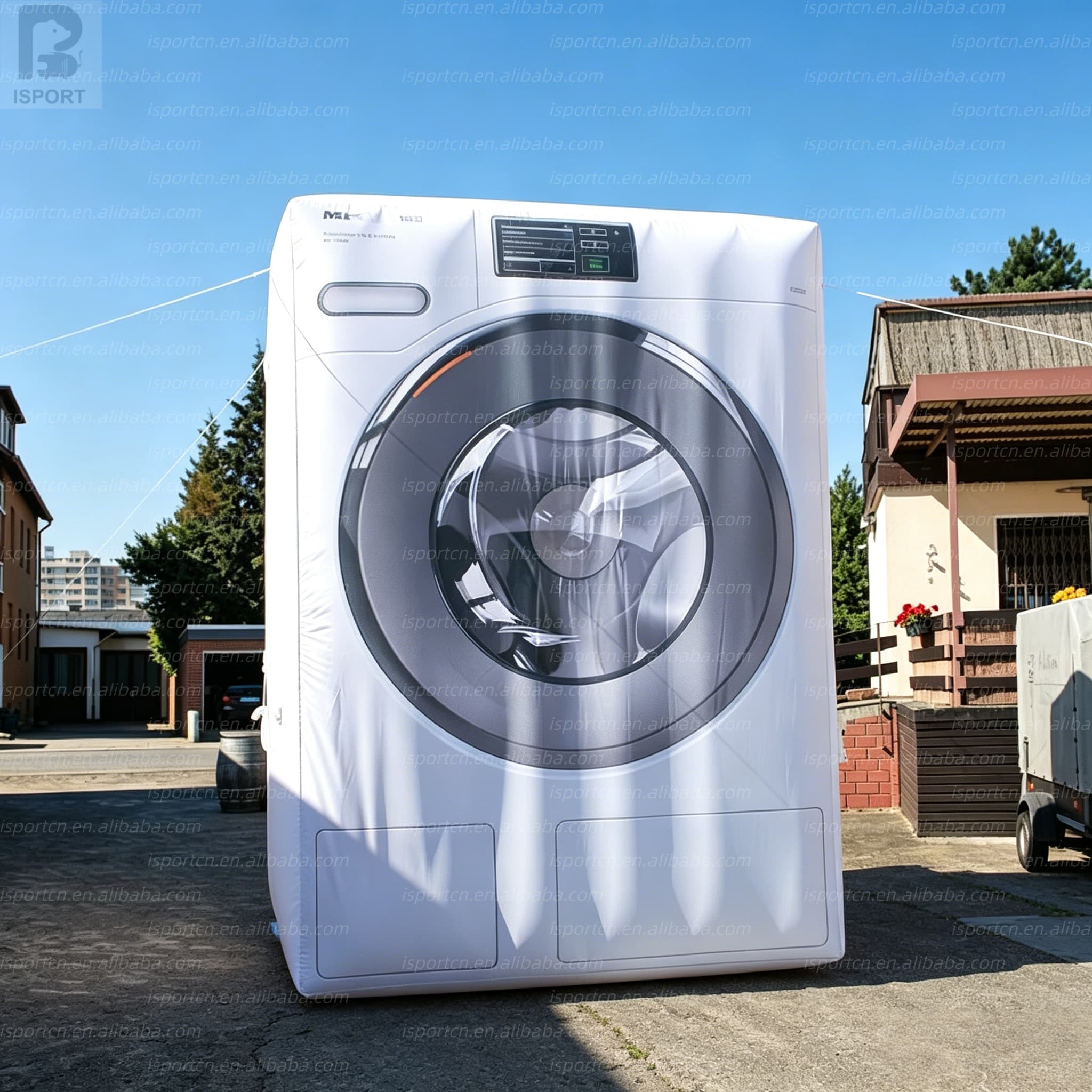 Custom LED Giant Inflatable Washing Machine for Store Promotion