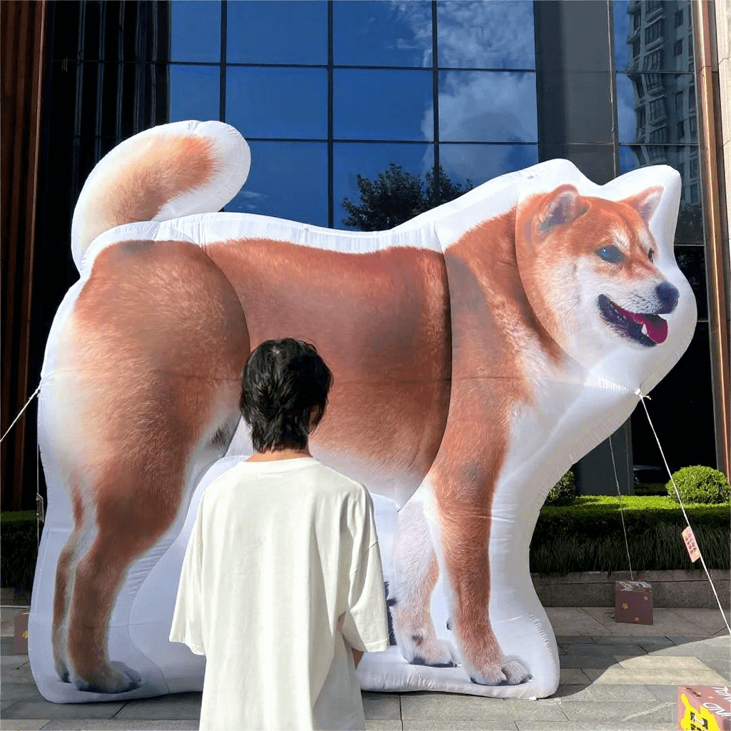 Giant Inflatable Realistic Dog Mascot for Store Promotions