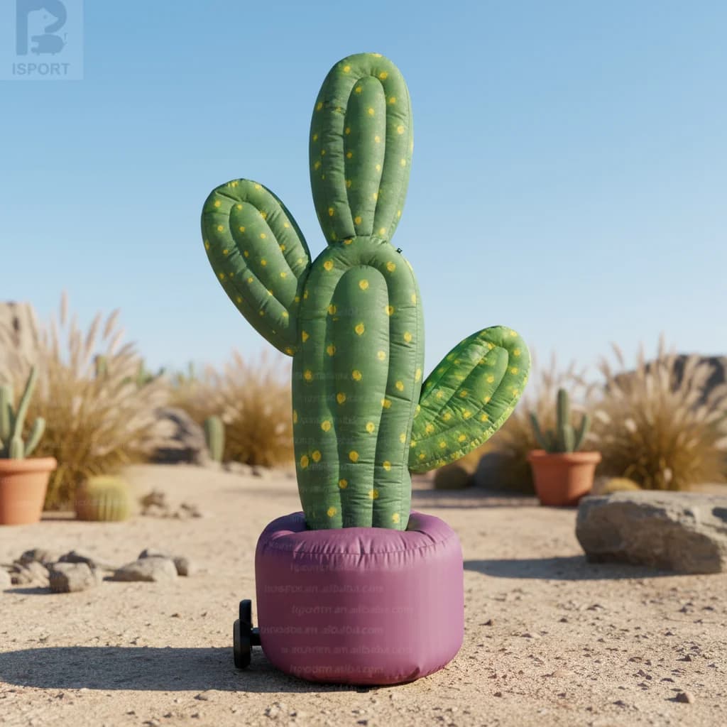 Giant Inflatable Cactus with Polka Dots – Custom Tropical Decor