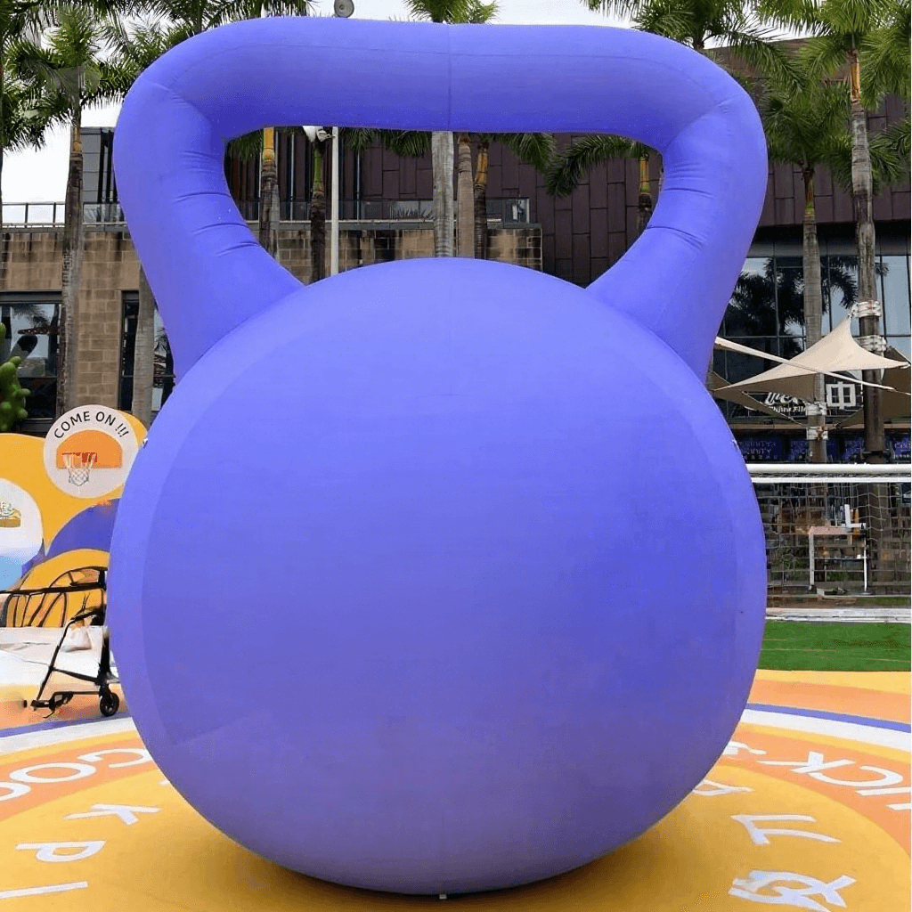 Custom Giant Inflatable Kettlebell for Gym Promotions and Fitness Events