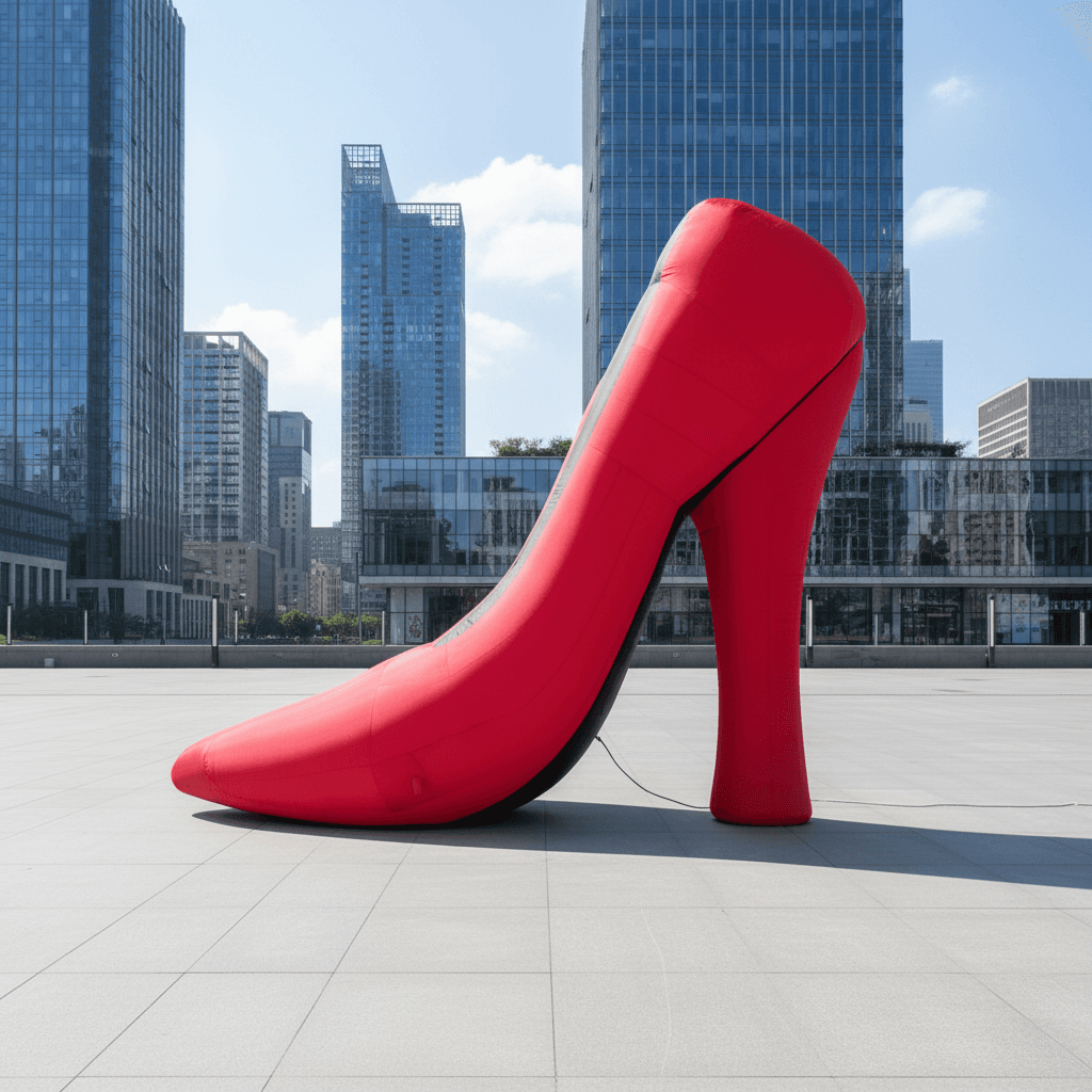 Customizable Inflatable High Heel Shoe - Trendy Footwear Prop