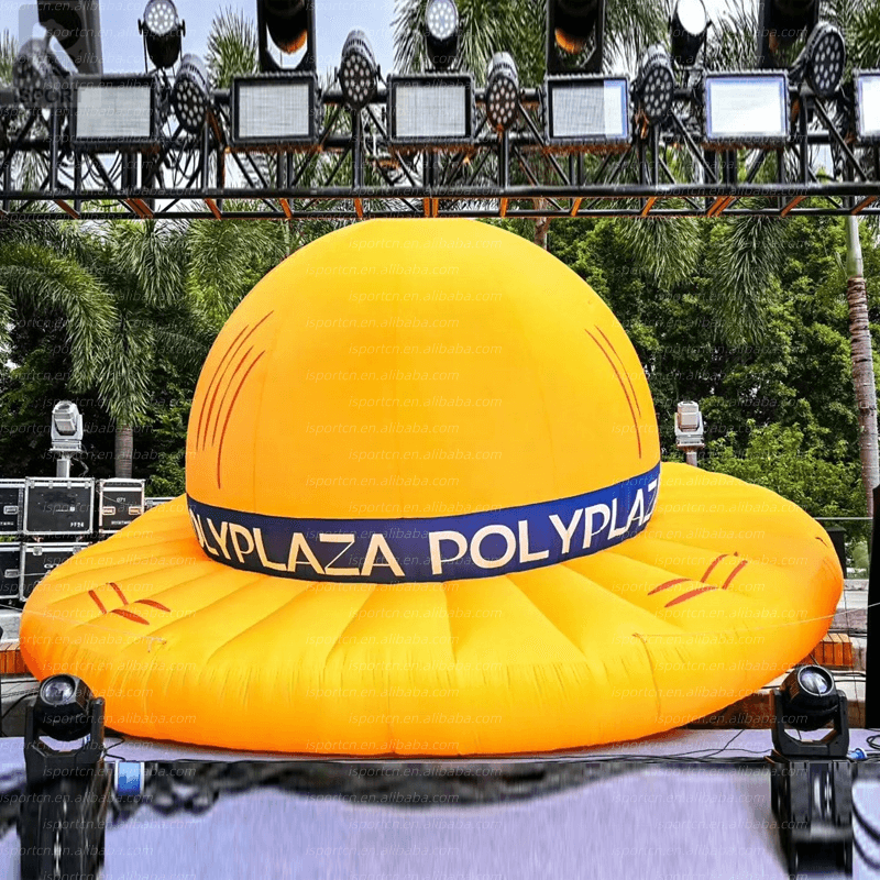 Customizable Inflatable Straw Hat for Advertising and Events