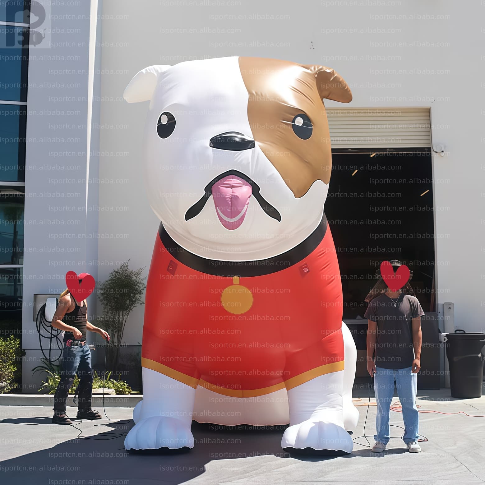 Giant Inflatable Bulldog Puppy Display