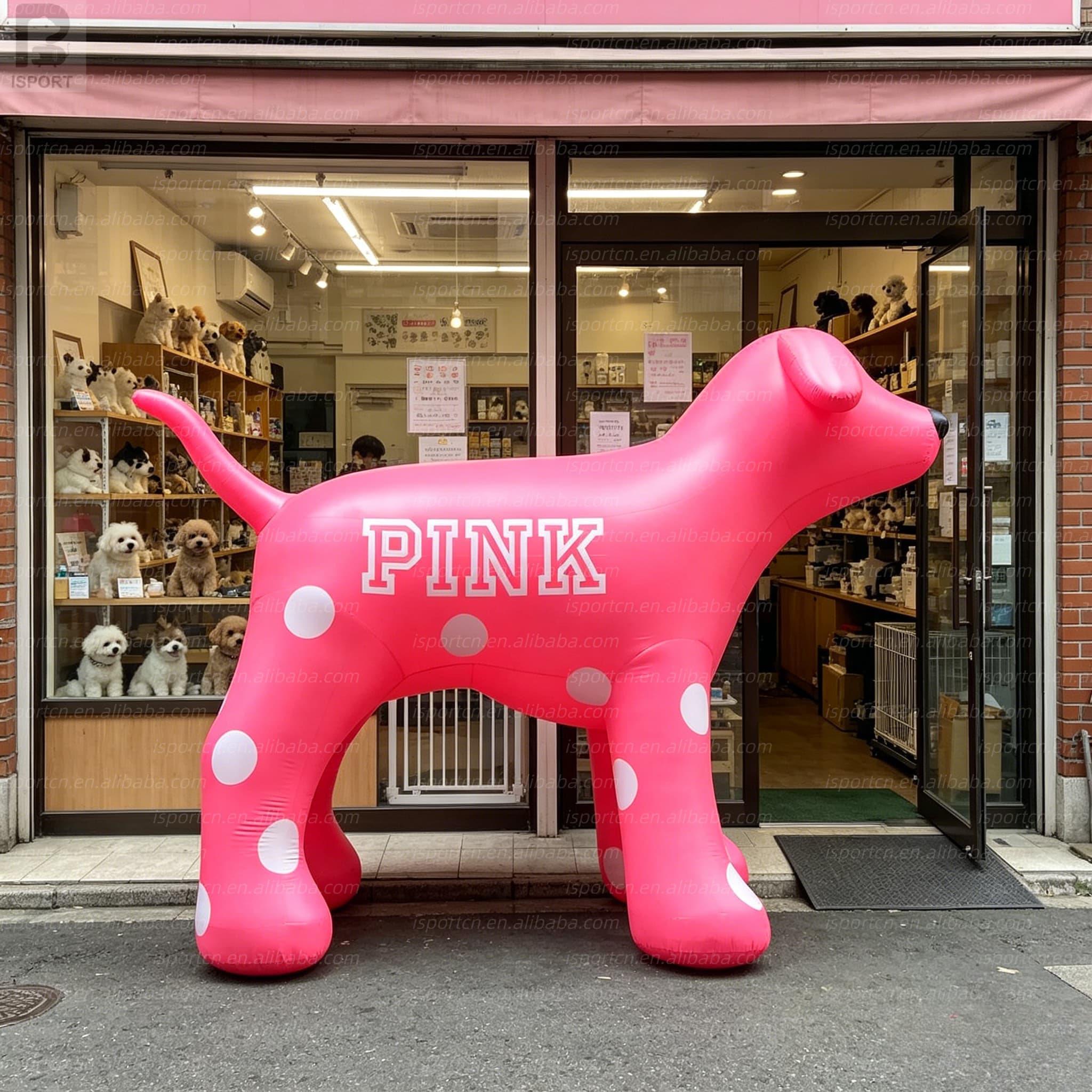 Giant Inflatable Pink Dalmatian Dog for Advertising and Events