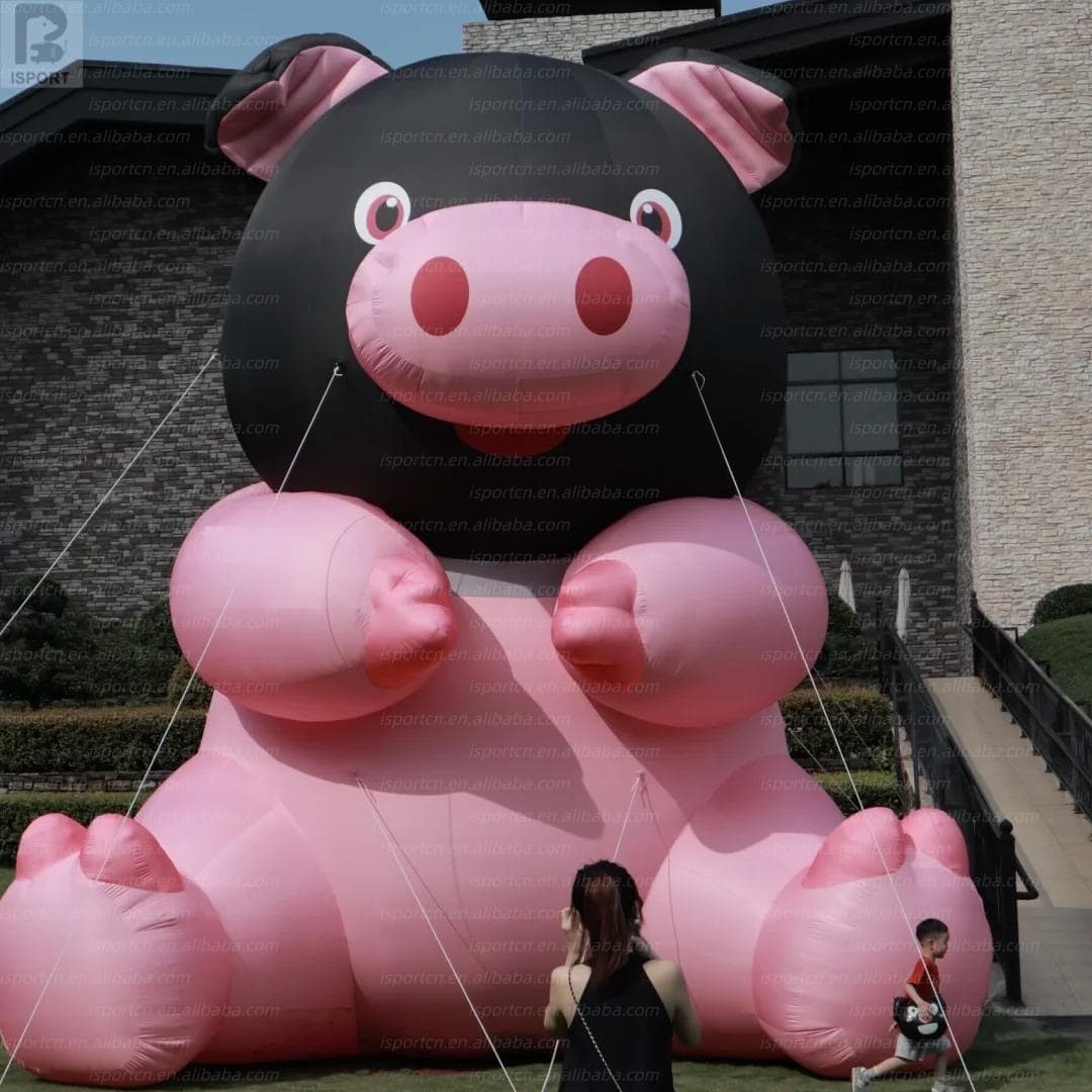 Giant Inflatable Pink Pig for Events and Promotions