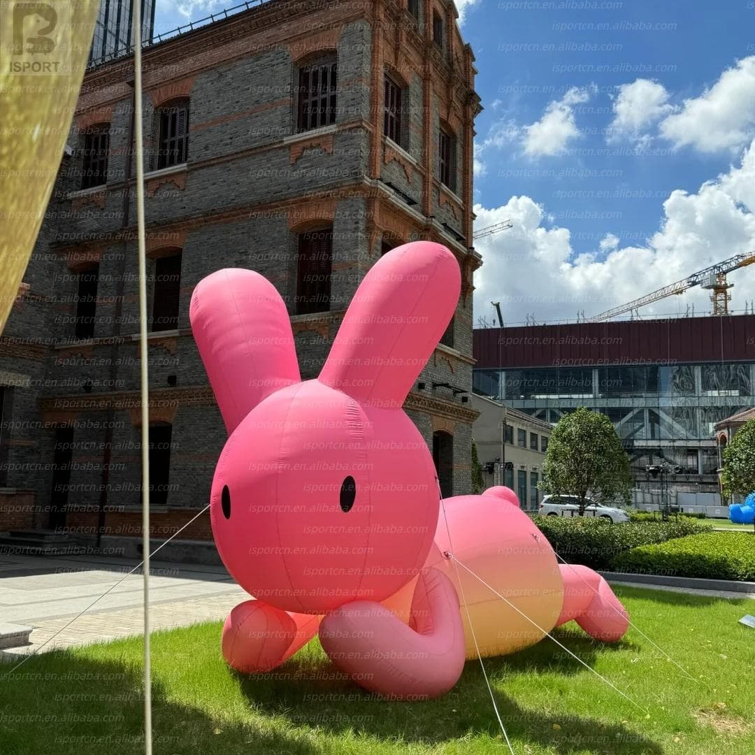 Giant Inflatable Colorful Bunny Rabbit Sculpture for Events