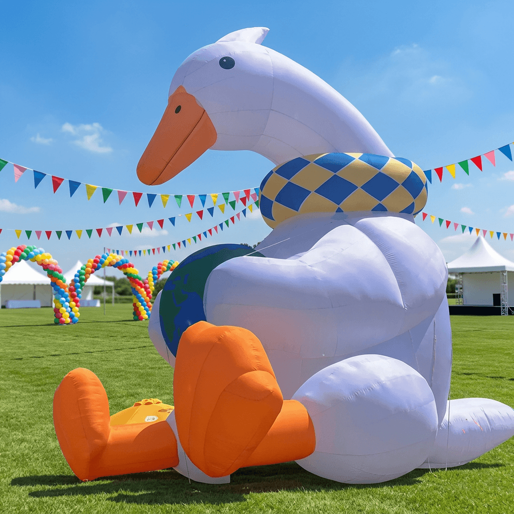 Giant Inflatable White Goose Character for Outdoor Events
