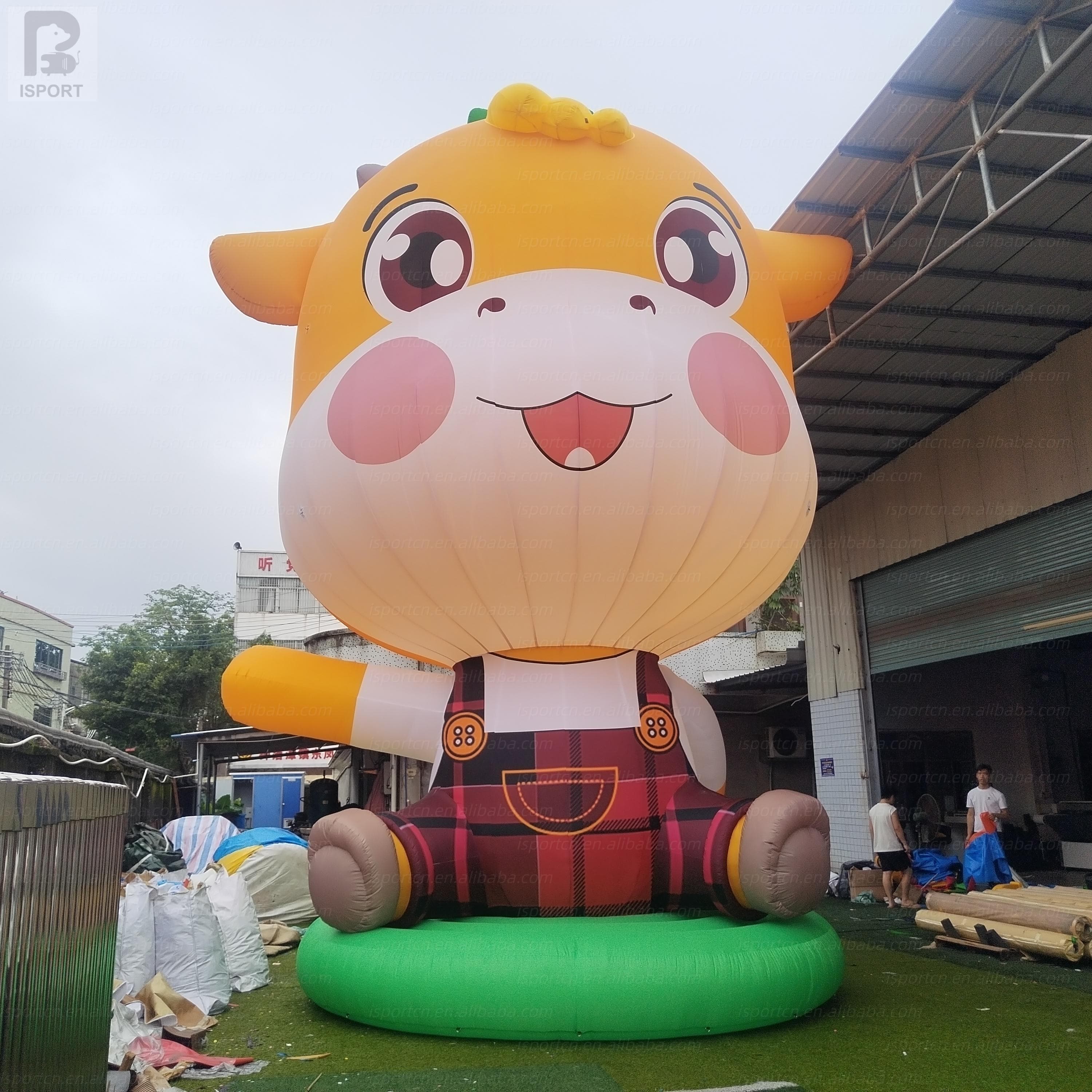 Giant Custom Inflatable Cow Mascot for Event Advertising