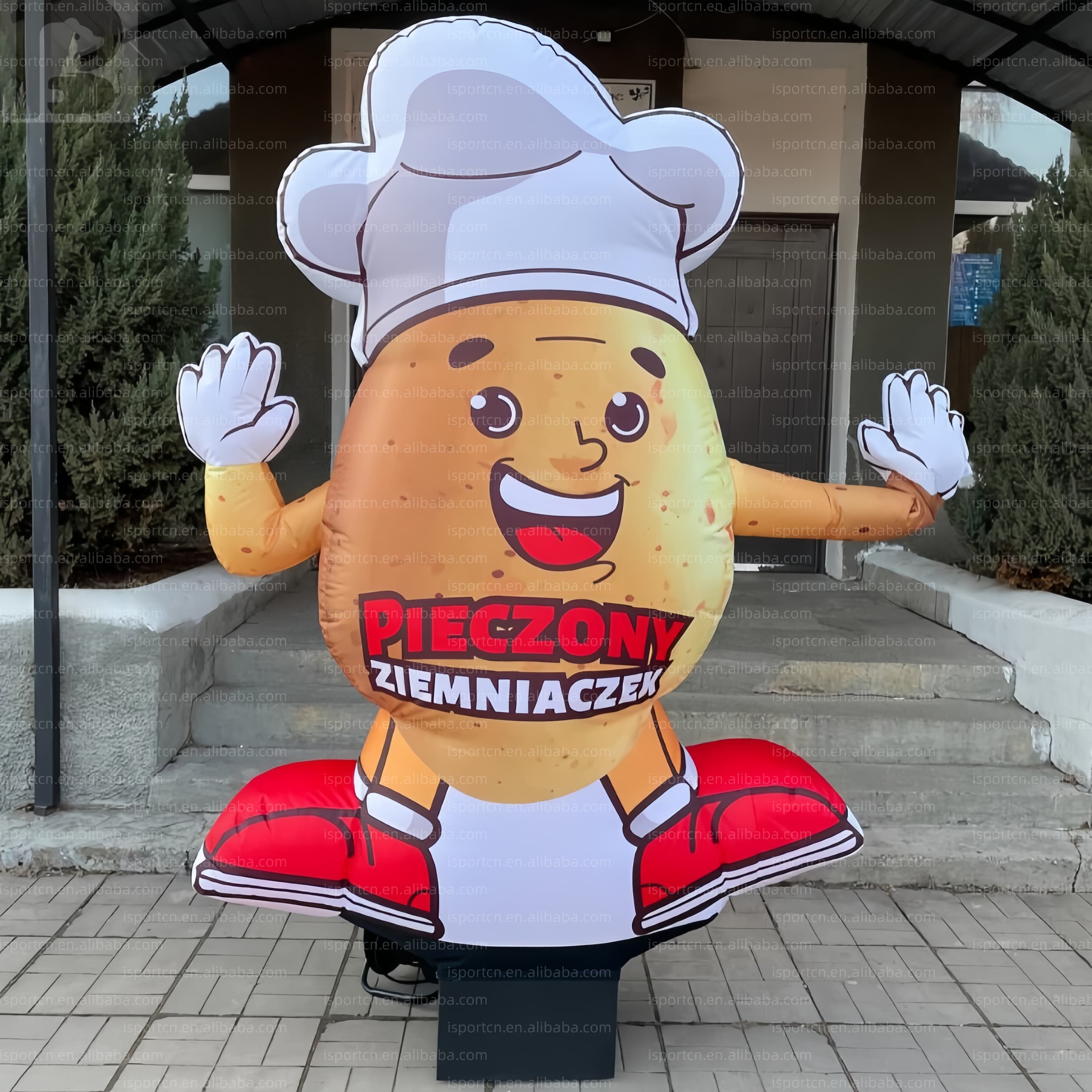 Giant Waving Inflatable Potato Chef with Custom Logo