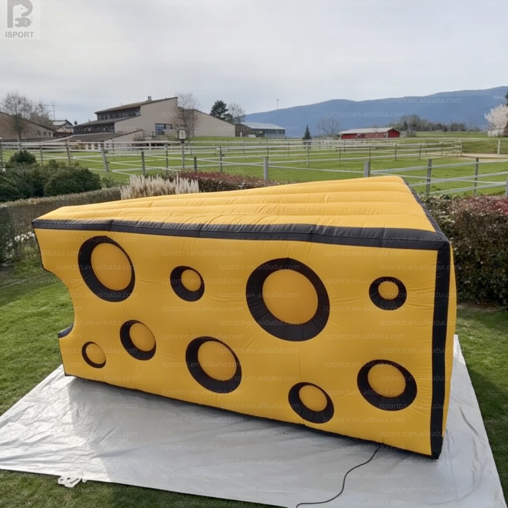 Giant Inflatable Cheese Wedge with LED Lights
