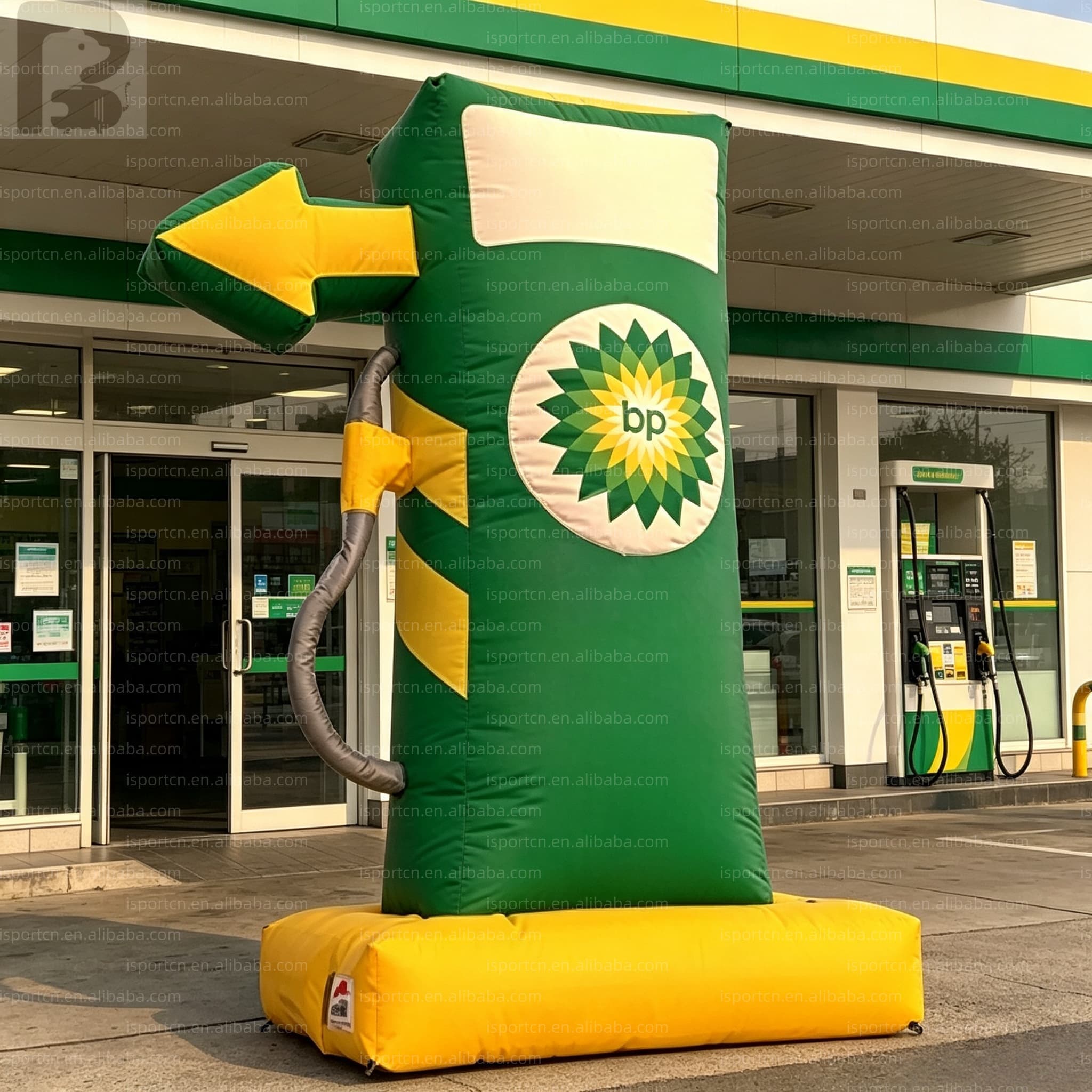 Giant Inflatable Gas Pump with Direction Arrow for Advertising