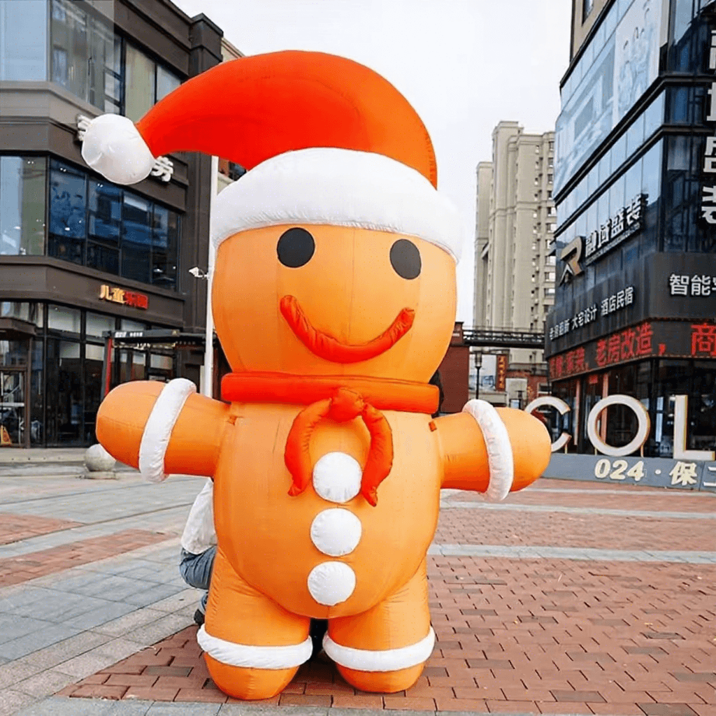 Giant Inflatable Gingerbread Man for Christmas Events and Displays