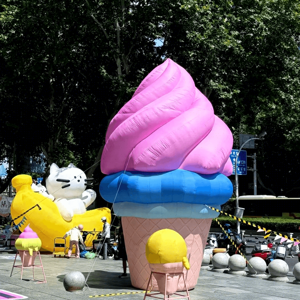 Giant Inflatable Ice Cream Cone for Events and Promotions
