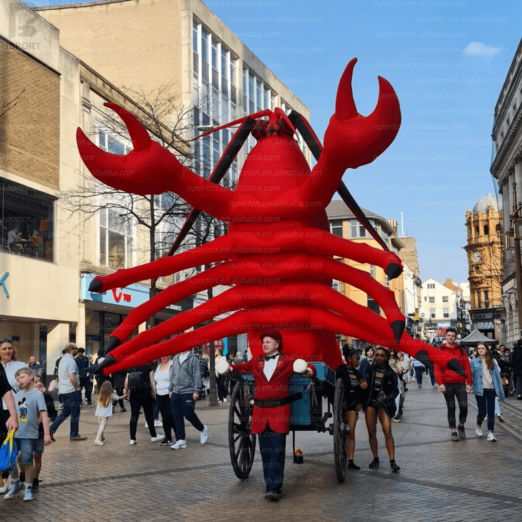 Giant Inflatable Shrimp with LED Lights for Advertising and Events