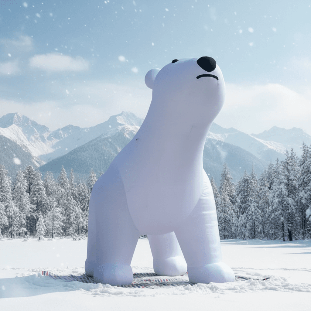 Giant Inflatable Polar Bear Mascot for Events and Promotions