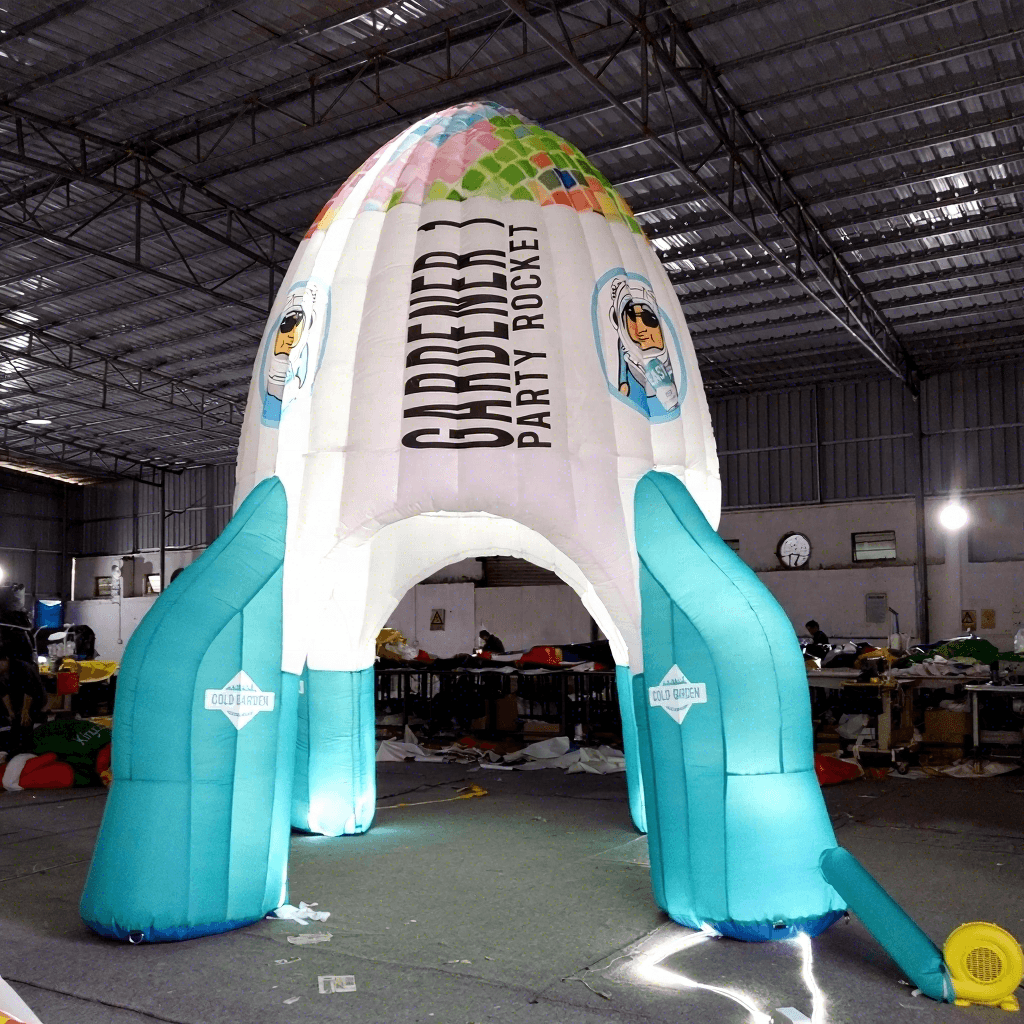 Giant Inflatable Spaceship Rocket with LED Lights