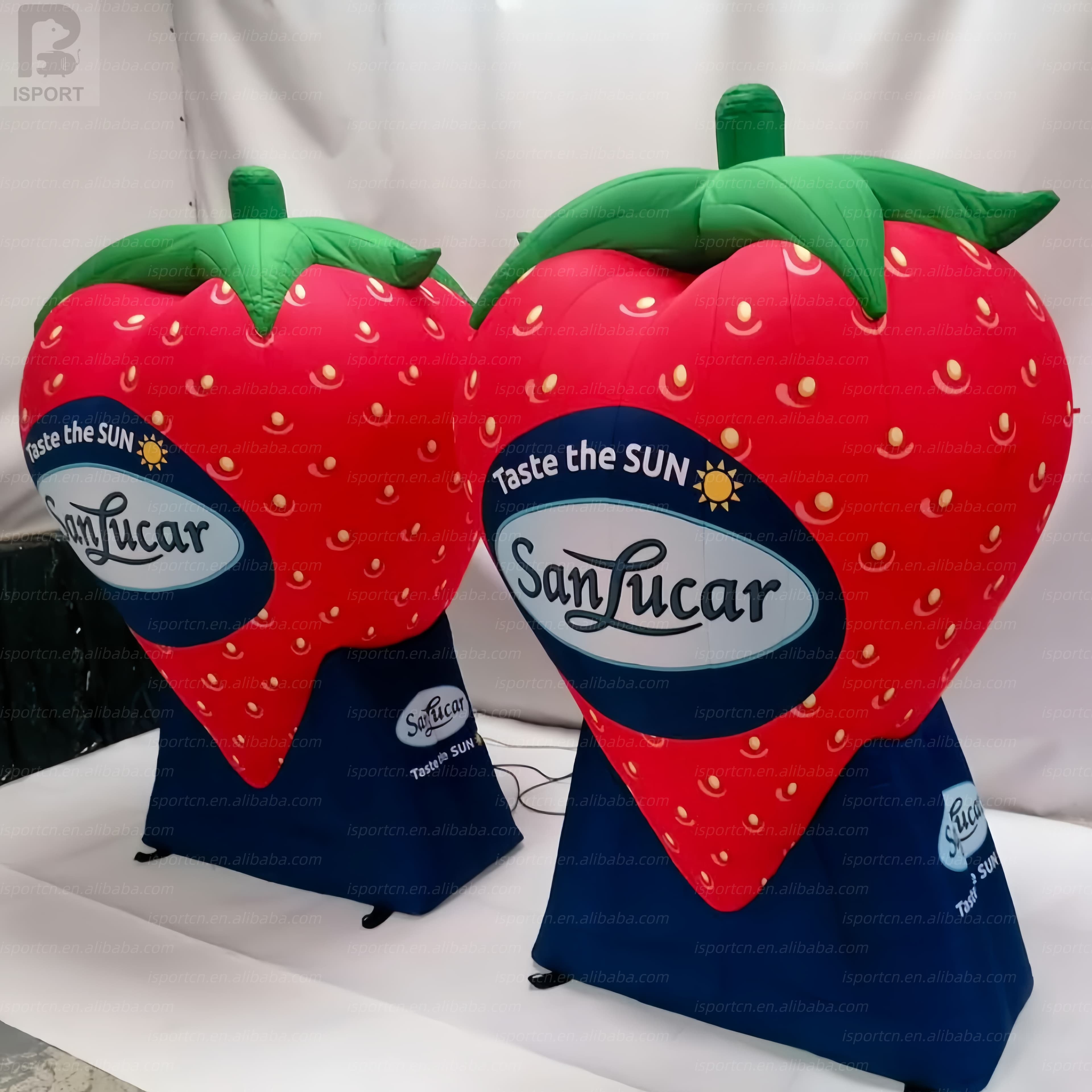 Giant Inflatable Strawberry with LED Lights for Events