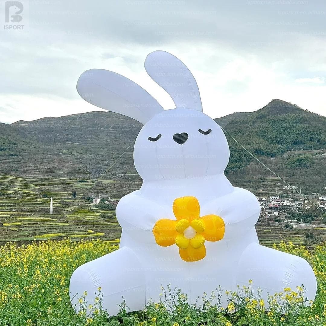 Giant LED Inflatable Bunny Rabbit with Light-Up Effects